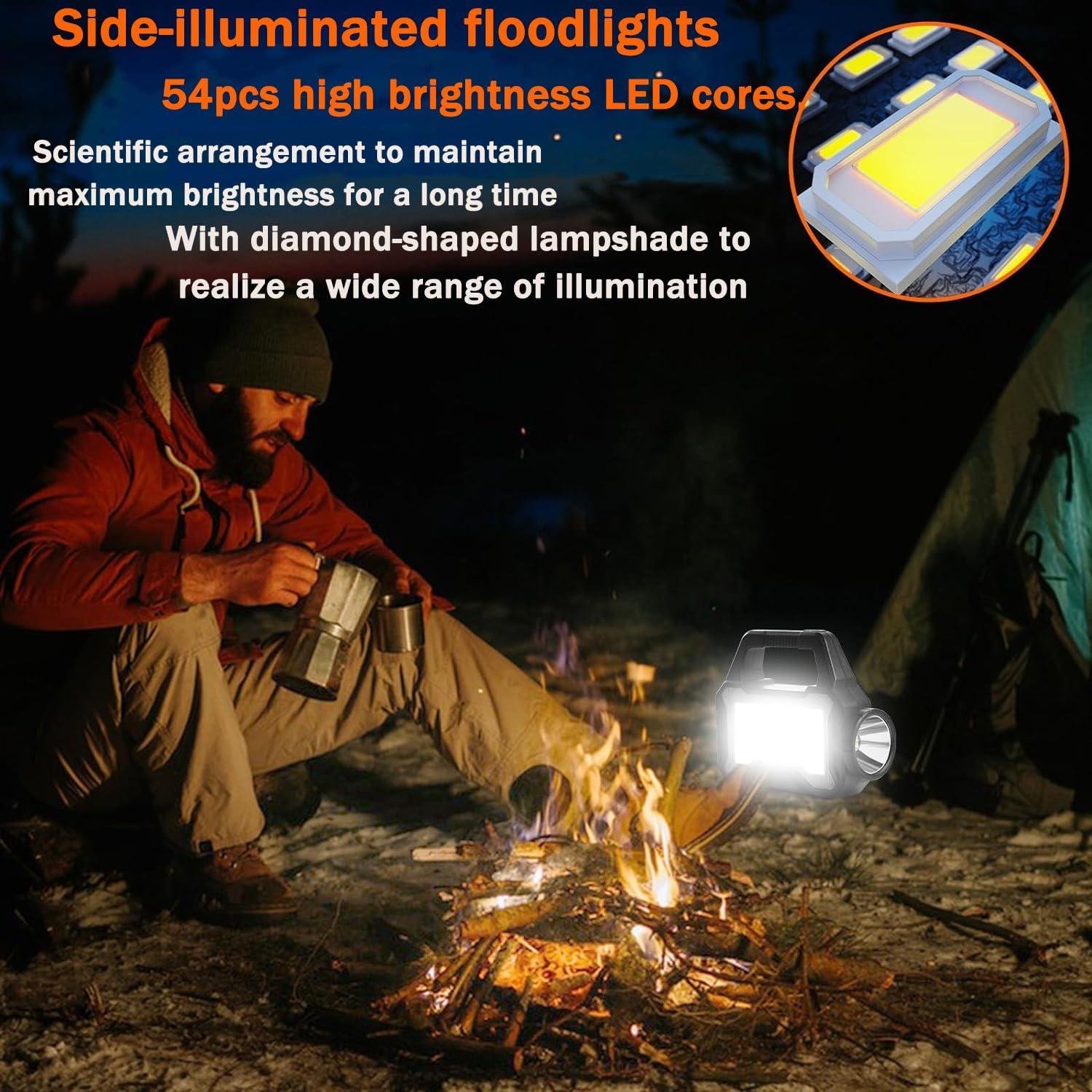 Solar Flashlights for Emergencies,LED Solar Camping Lights,Capacity Battery for Quick Charging,Multi-Functional Flashlights for Emergencies,Perfect for Power Outages,Outdoor Camping,and Hiking-1PCS