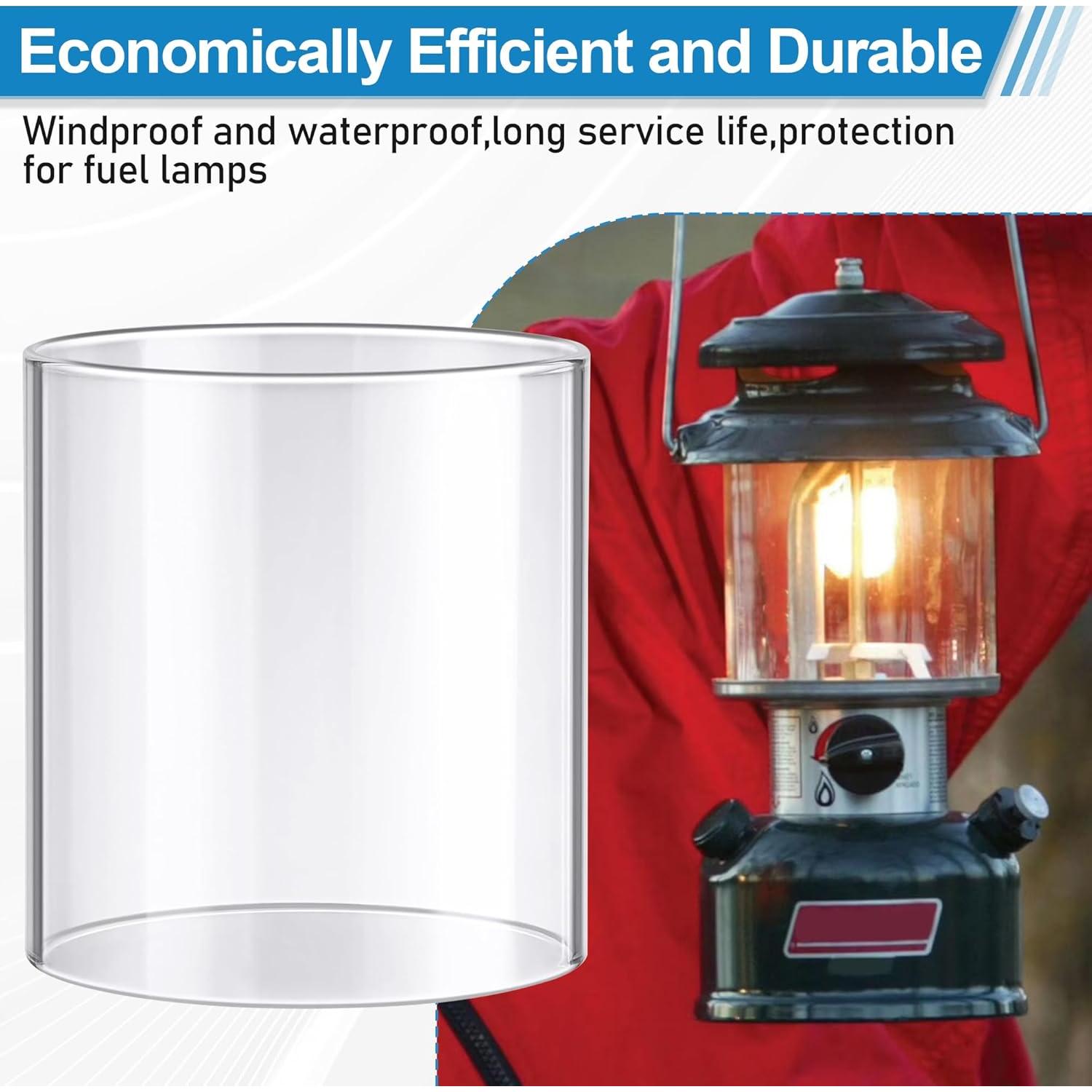 Camping Lantern Accessories,for Coleman Lantern Replacement Part Glass Globe (Clear), Standard Shape Coleman Fueled Propane Lanterns