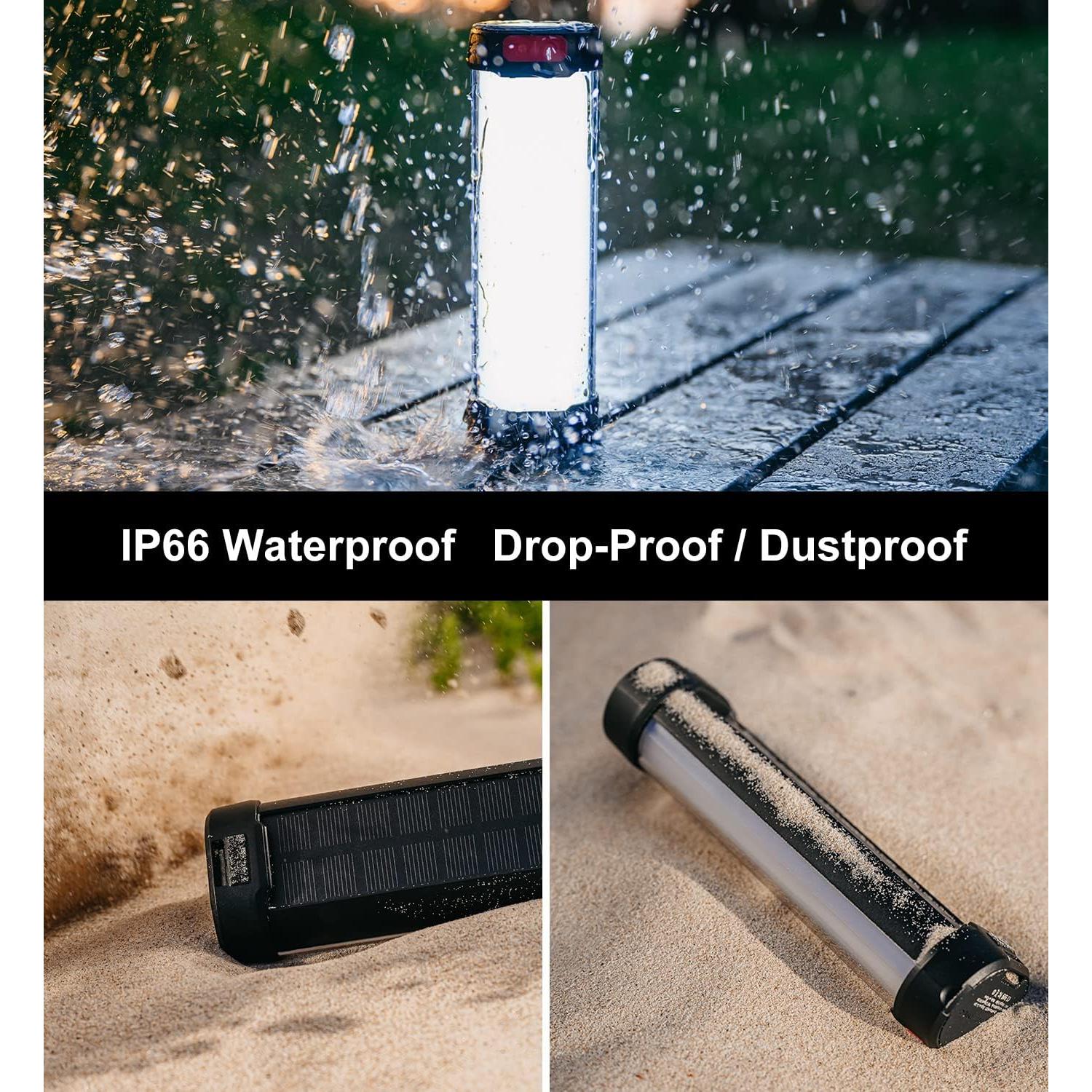 Linterna de Camping Solar ABFOCE 1800LM 3000mAh IP66