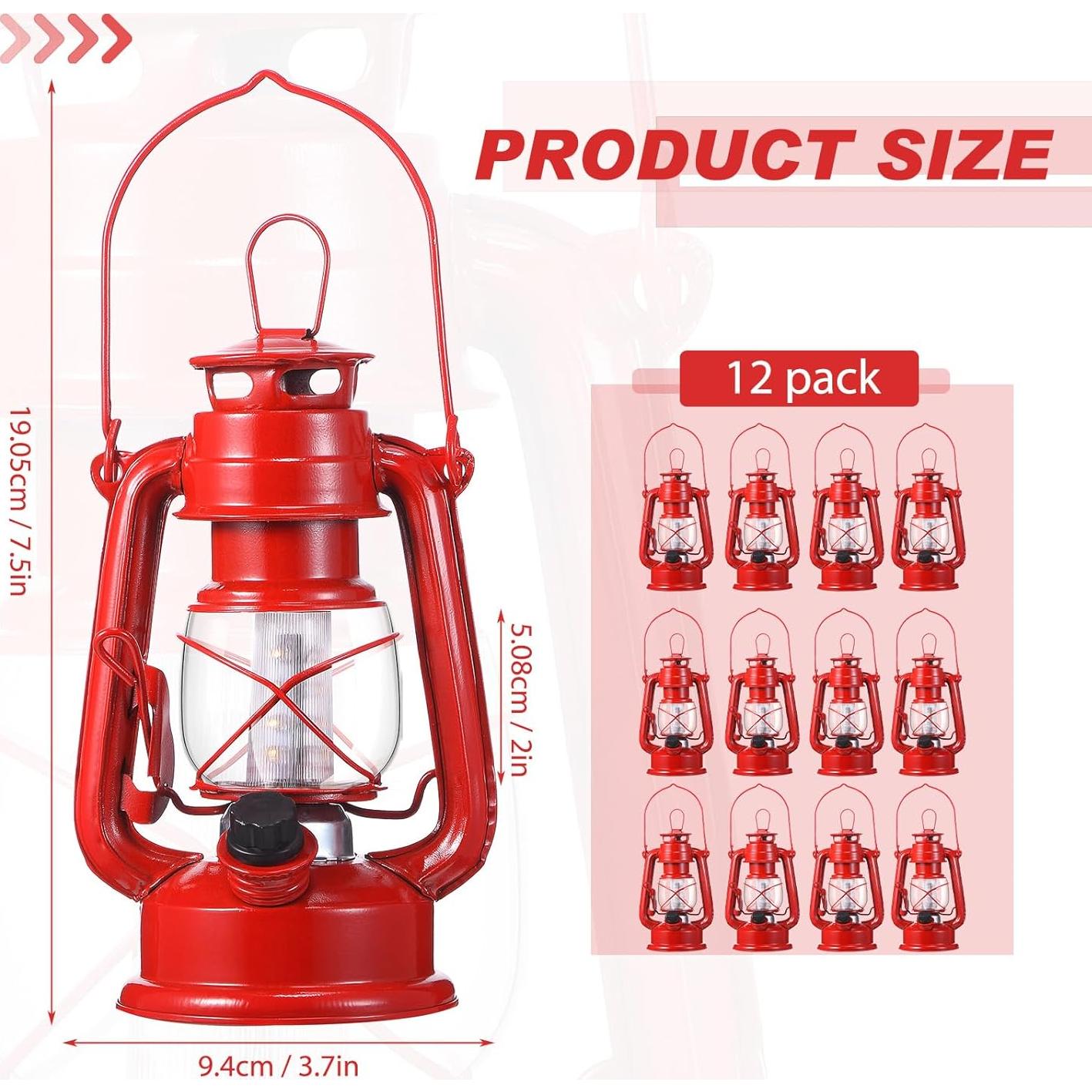 Lámpara de Tormenta LED Vintage Hortsun 12 Pcs 20.32 cm