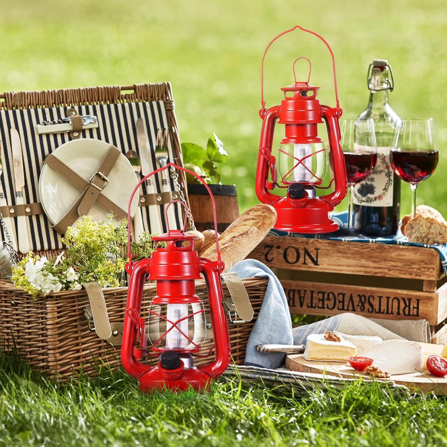 Lámpara de Tormenta LED Vintage Hortsun 12 Pcs 20.32 cm