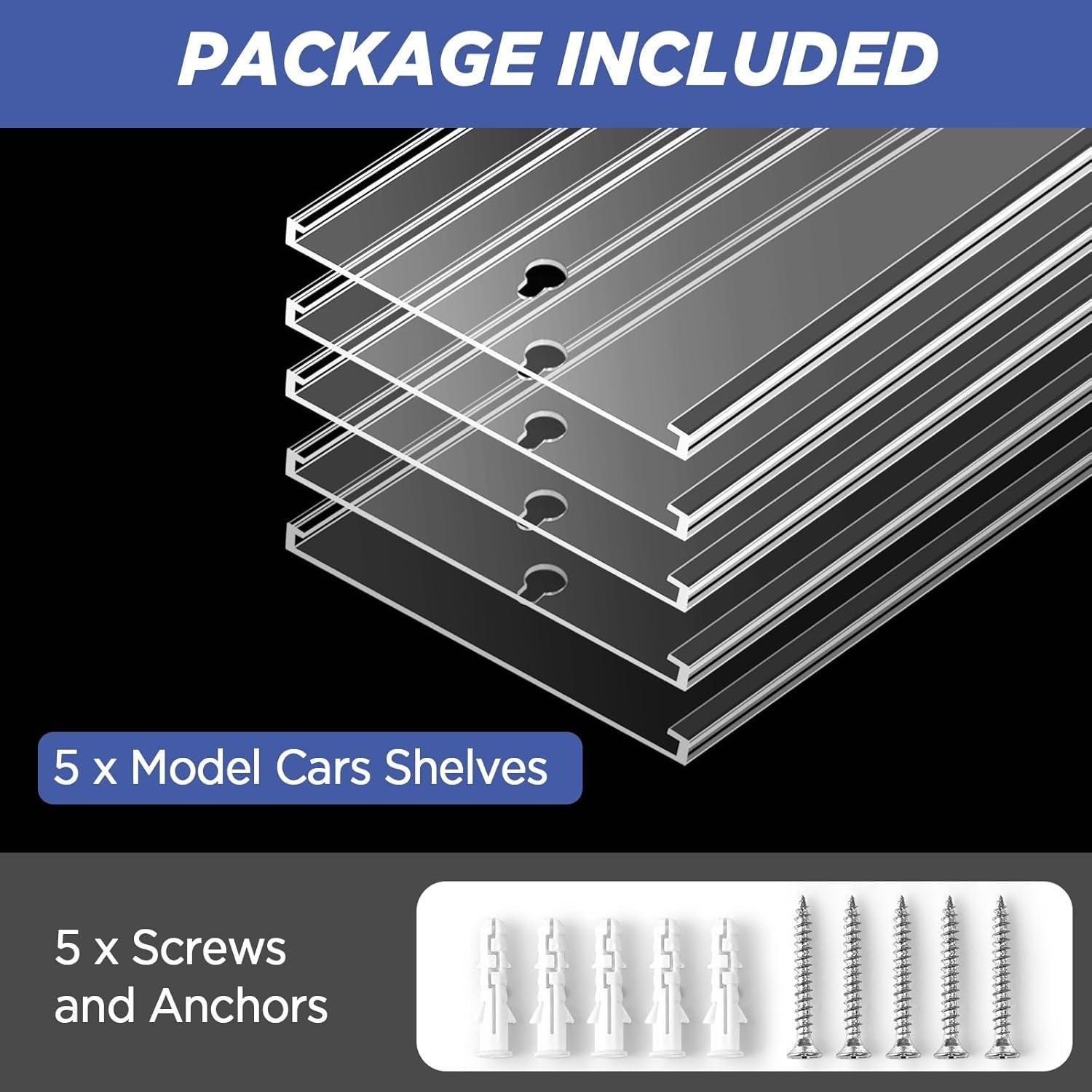 Estante de Exhibición Acrílico Premium CollectHall 5 Paquetes 1/64