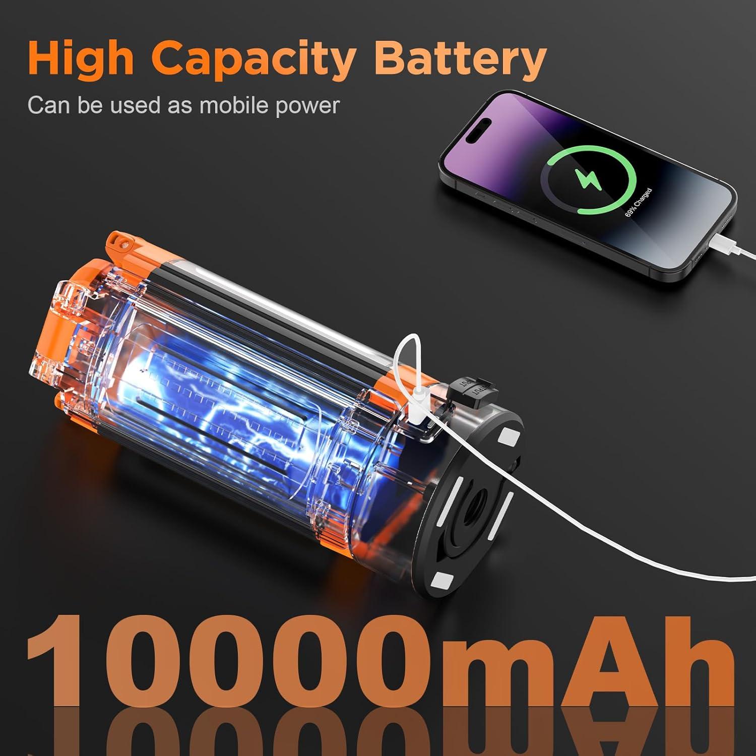 Luz de Camping CAVN 10000mAh LED 2200 Lúmenes Naranja