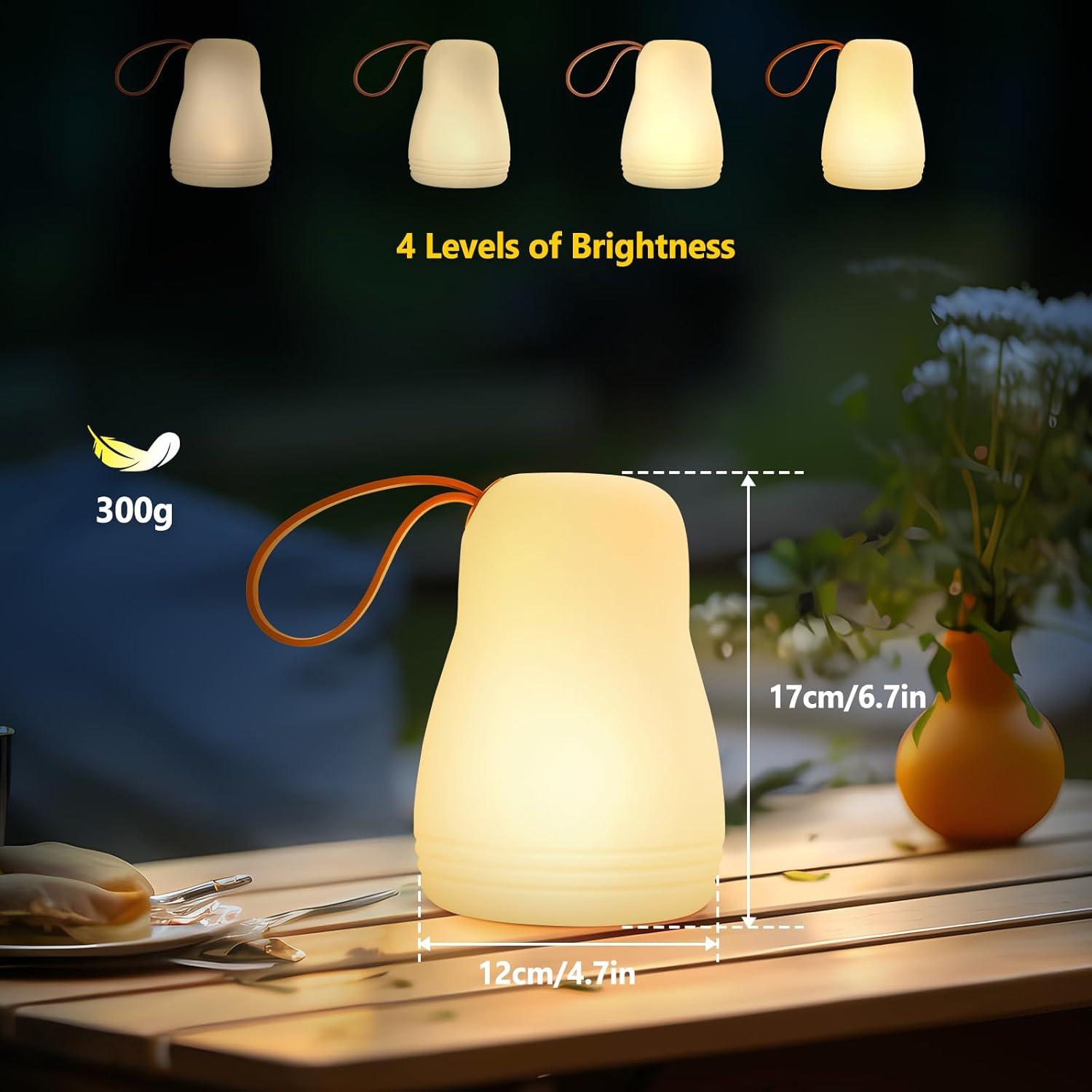 Lámpara de Mesa Exterior LED Gewiny 3000K Portátil Recargable