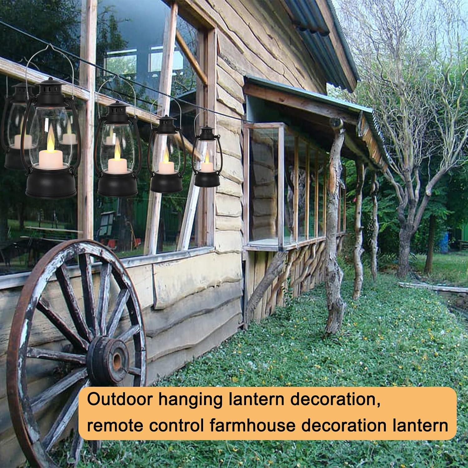 Linternas Vintage Reperla con Control Remoto - Paquete de 4