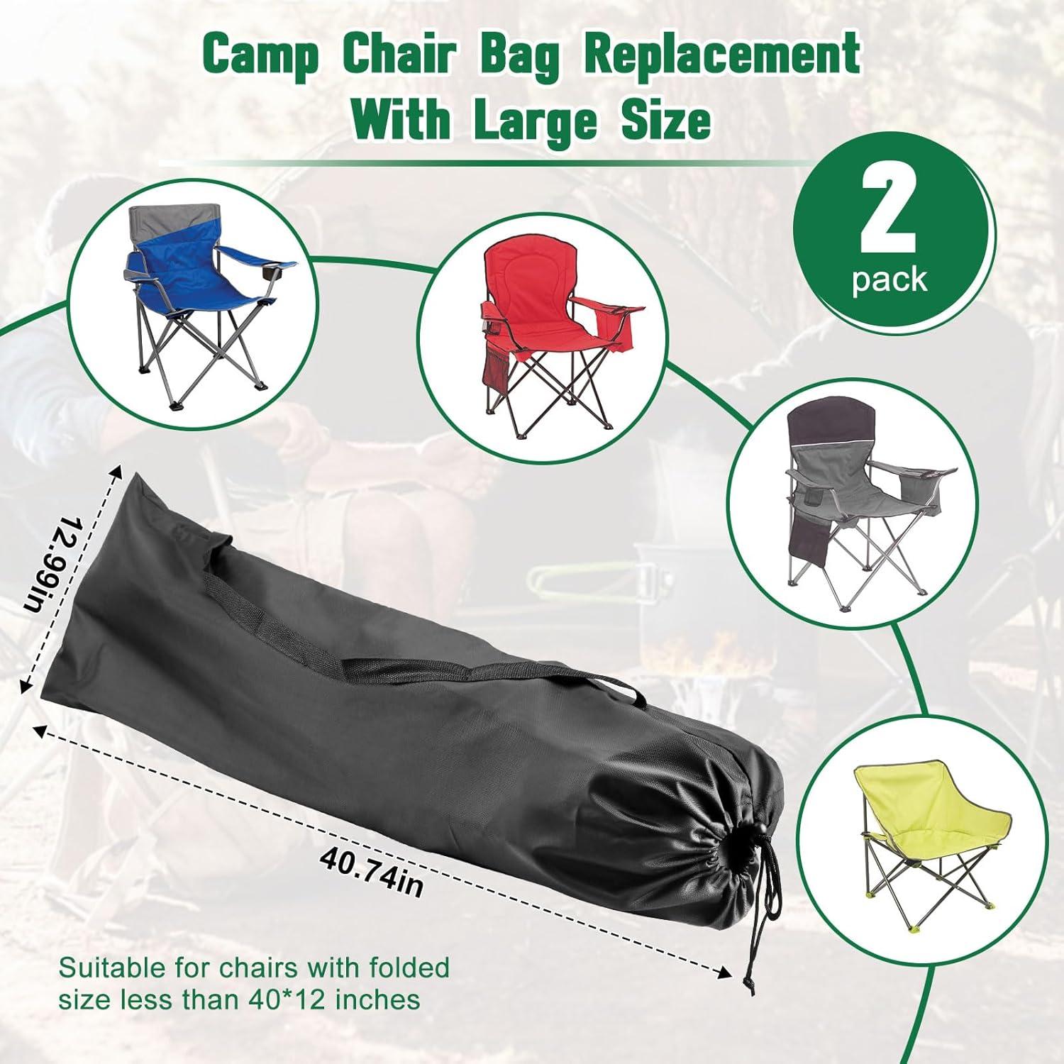 Camping Chair Replacement Bags for Coleman, Folding Camping Chair Carry Bags Replacement for Camp Chairs, Protective Lawn Chairs Bag, Beach Chair Bags for Travel Outdoor Sports, 40.74inches, 2Pack