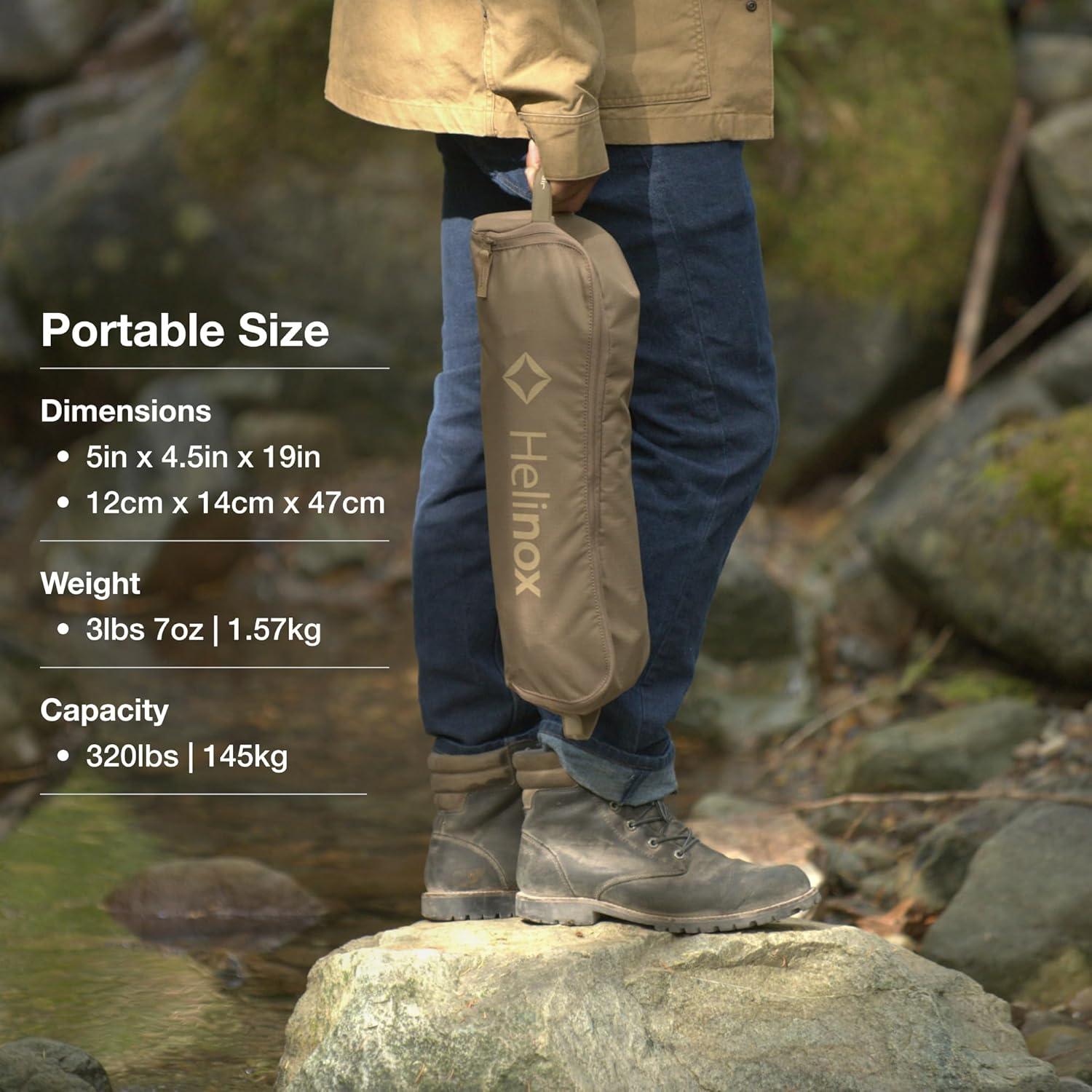 Silla Helinox Sunset Plegable Alta para Camping Negra 1.54 kg