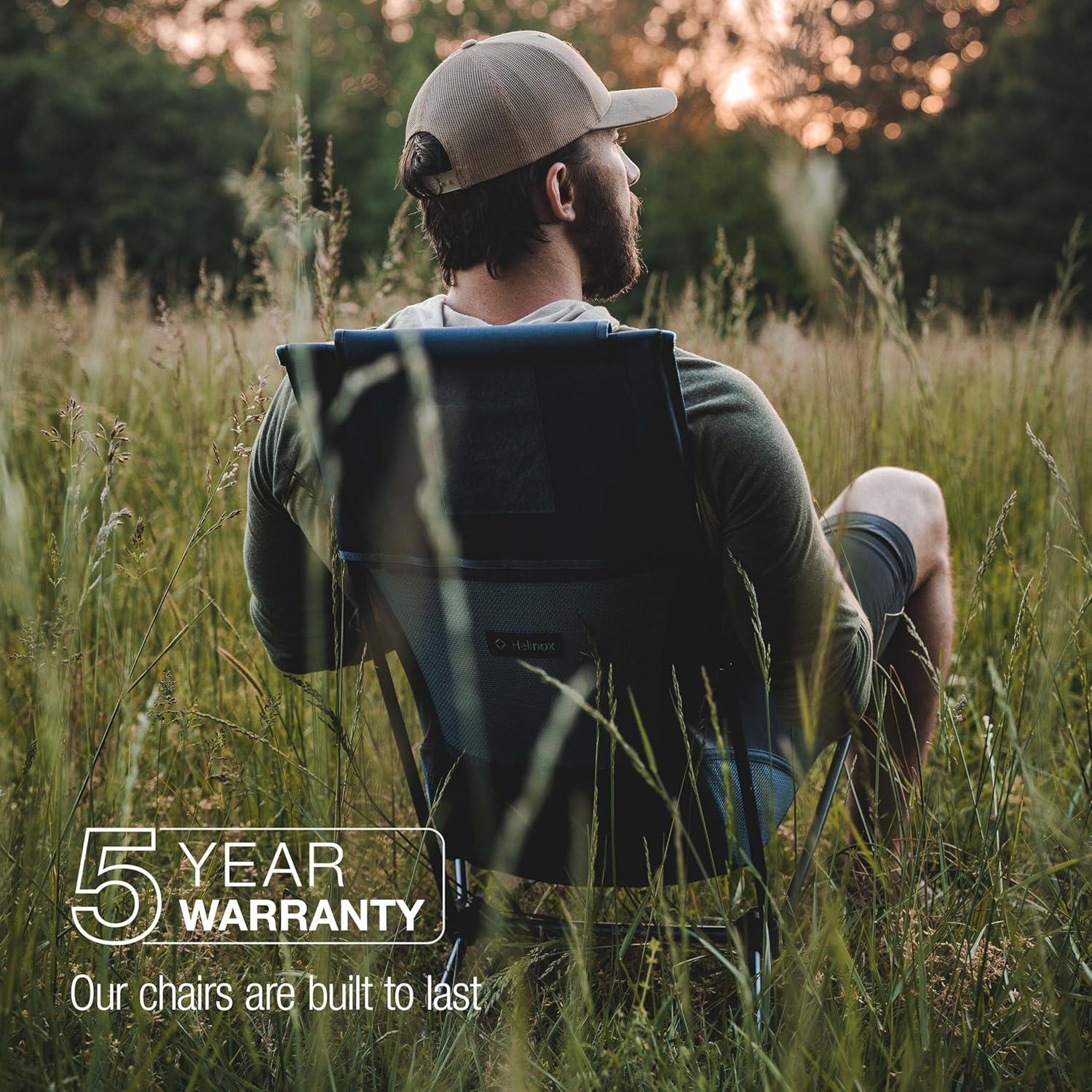 Helinox Beach Chair, 3.18lbs, Lightweight, Lower-Profile, Compact, Collapsible Camping Chair, Black, with Pockets