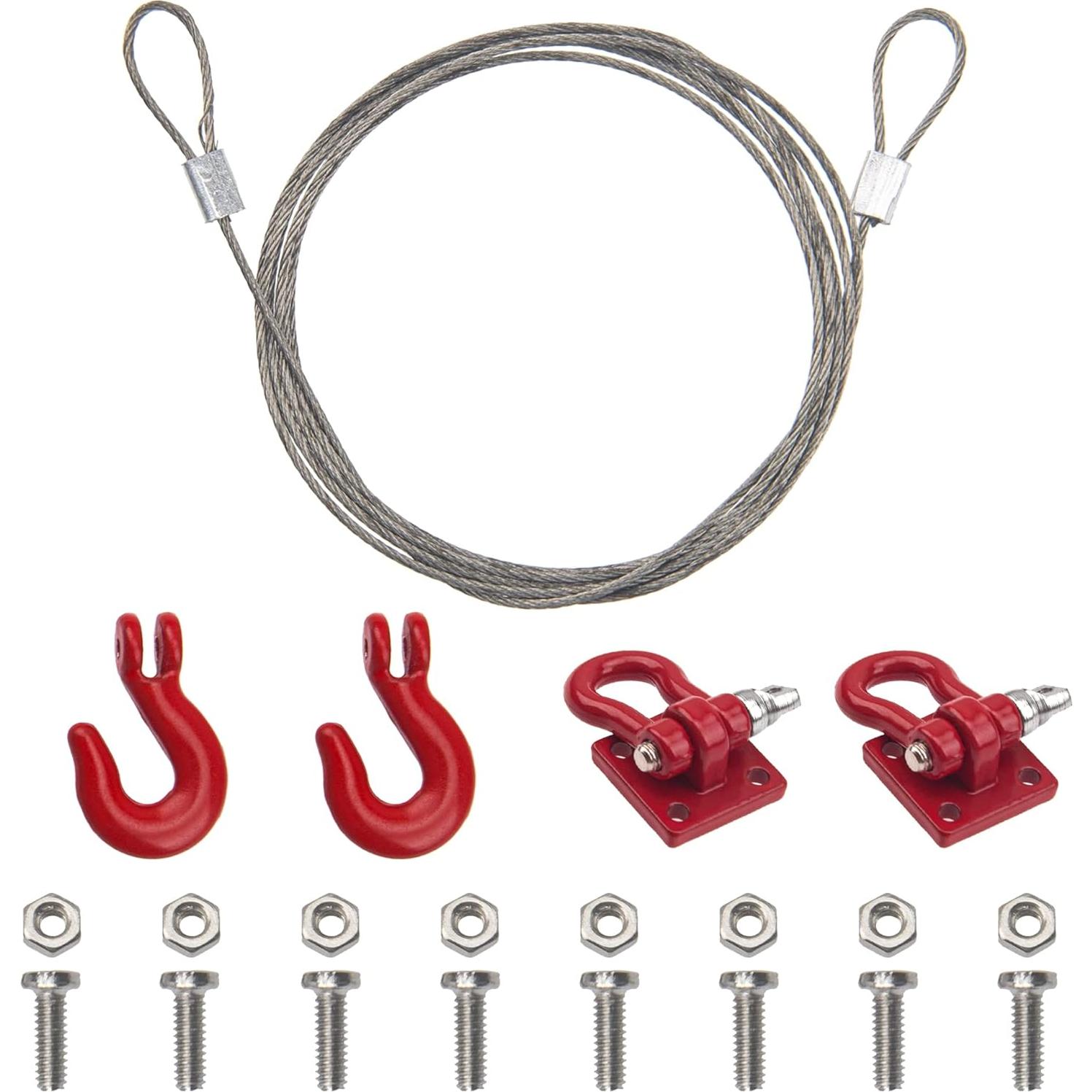 Gancho de Remolque RC HIRCQOO 1/10 con Cuerda de Acero