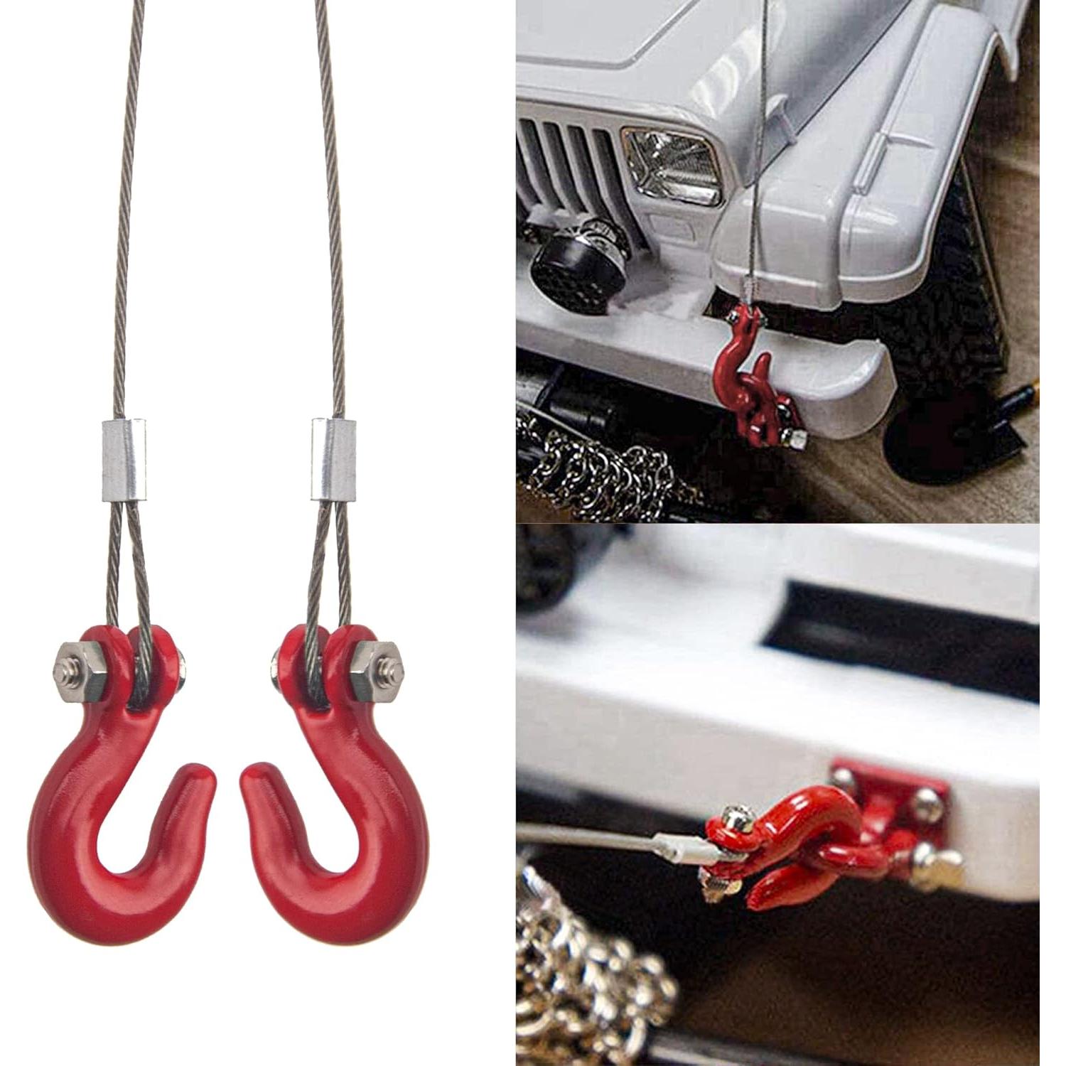 Gancho de Remolque RC HIRCQOO 1/10 con Cuerda de Acero