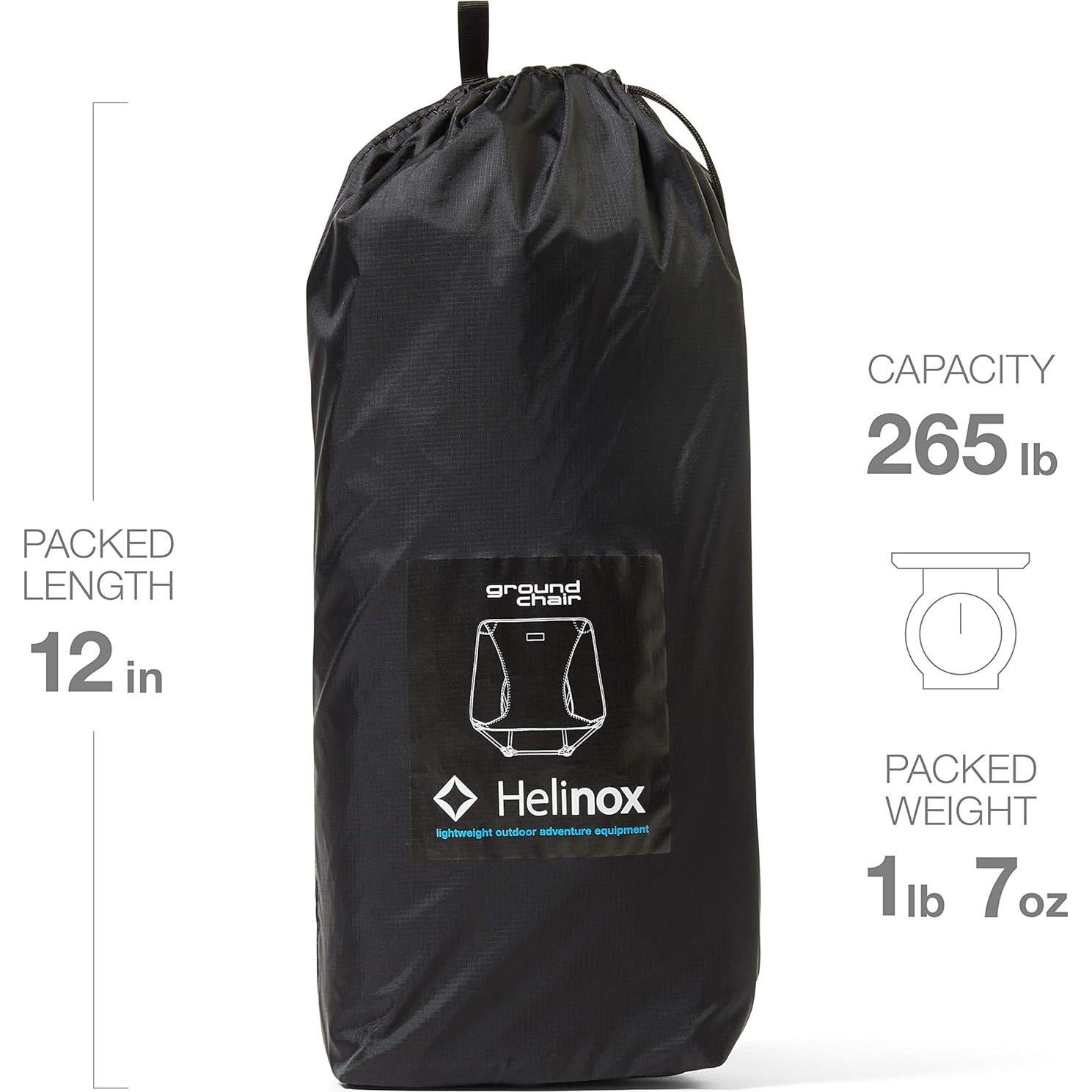 Silla Helinox Ground Ultraligera Plegable para Camping 120kg