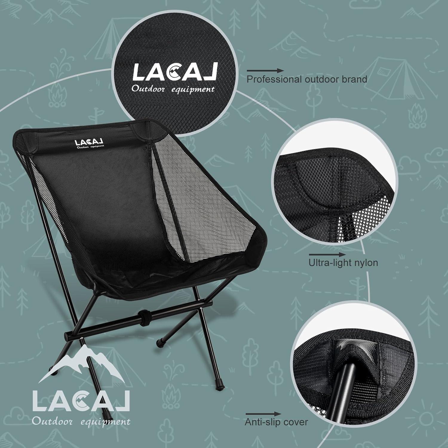 Silla de Camping Plegable G2 GO2GETHER LFC03-1-2 150 kg Negra