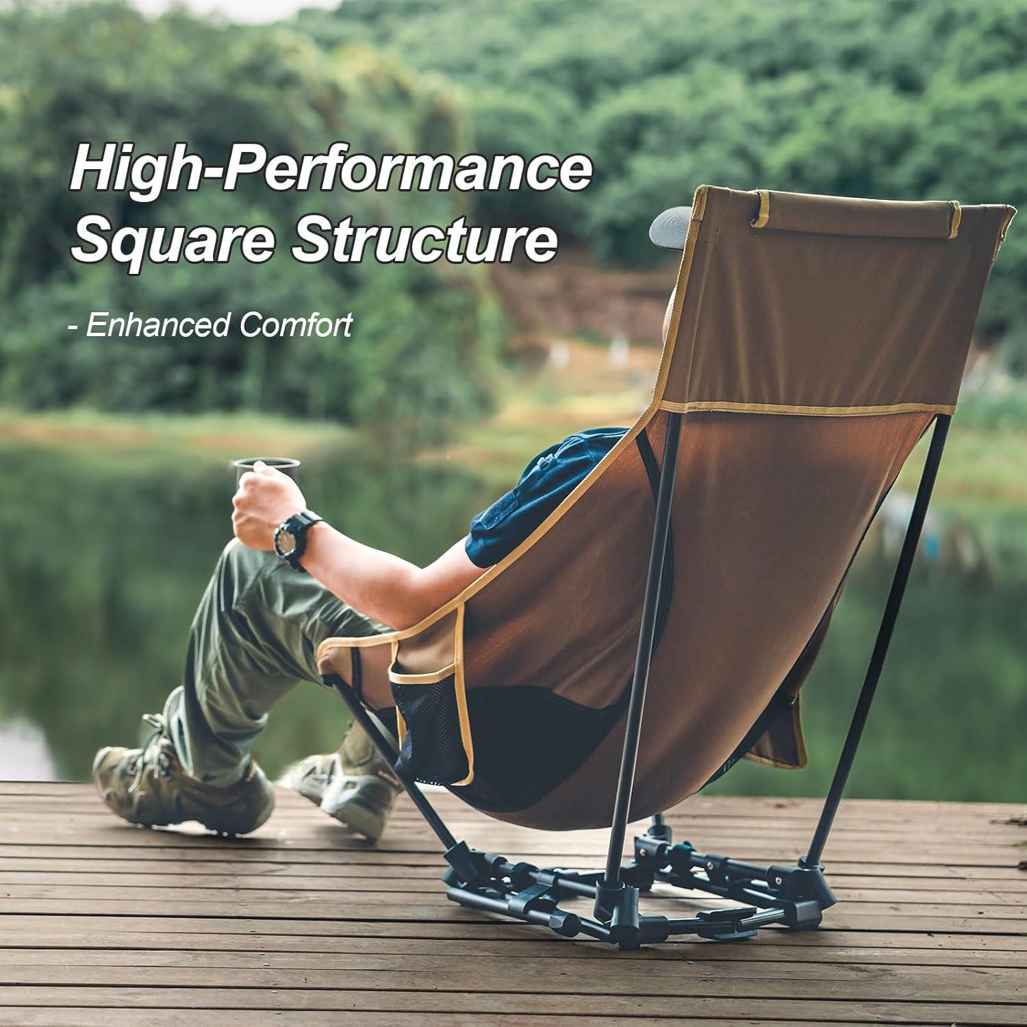 Silla de Camping Plegable OneTigris Dragonhide 125 kg Marrón