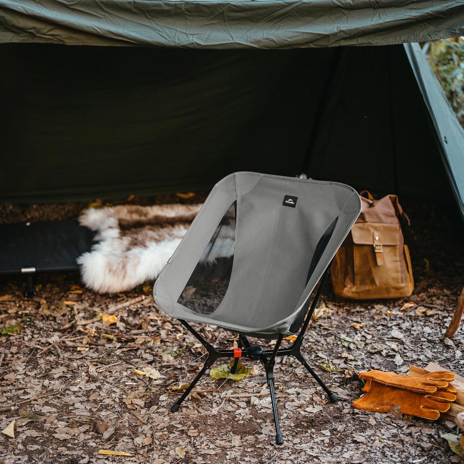 Silla de Camping Naturehike YL01 Plegable 200 kg Gris