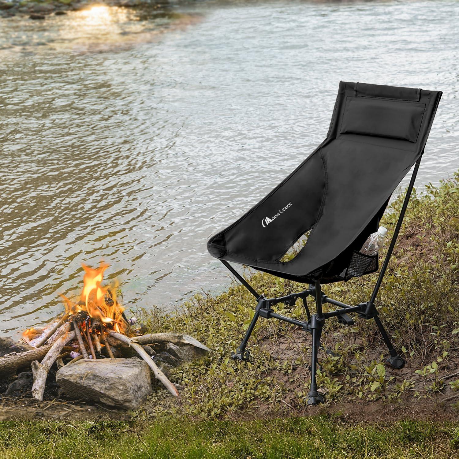 Silla de Camping Plegable MOON LENCE Respaldo Alto 114 cm