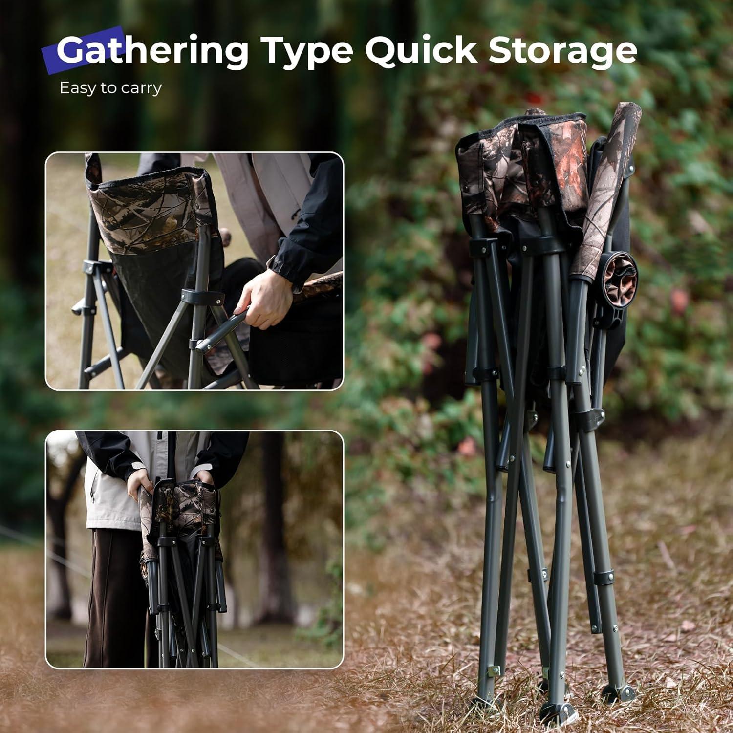 Silla Plegable de Camping Byliable Camuflaje Soporta 181 kg