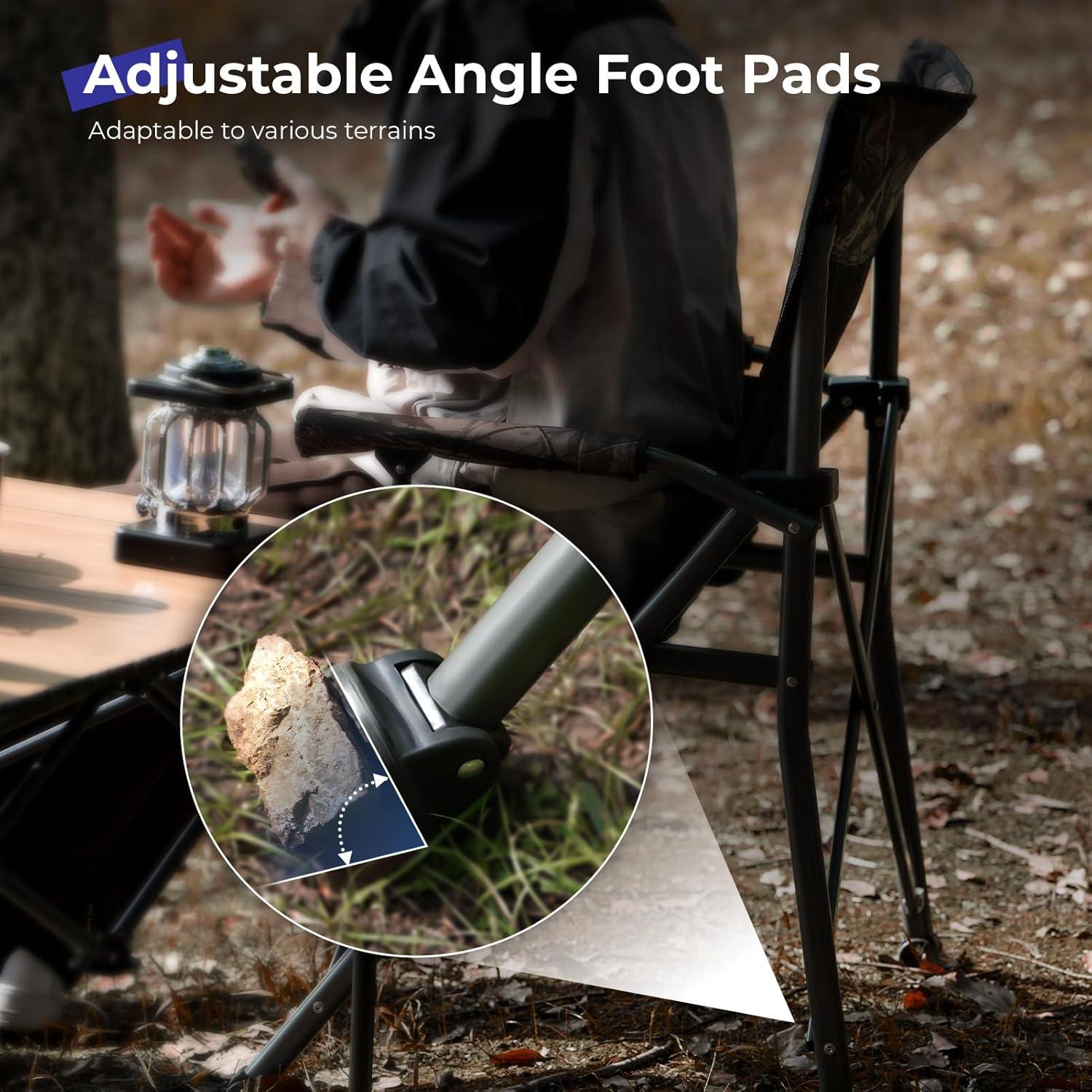 Silla Plegable de Camping Byliable Camuflaje Soporta 181 kg