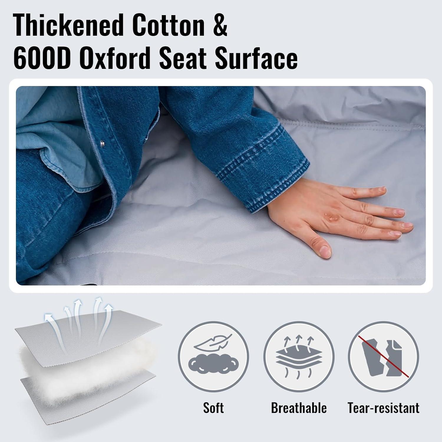 Silla de Camping Doble KingCamp Loveseat XL Acolchada 2 Personas