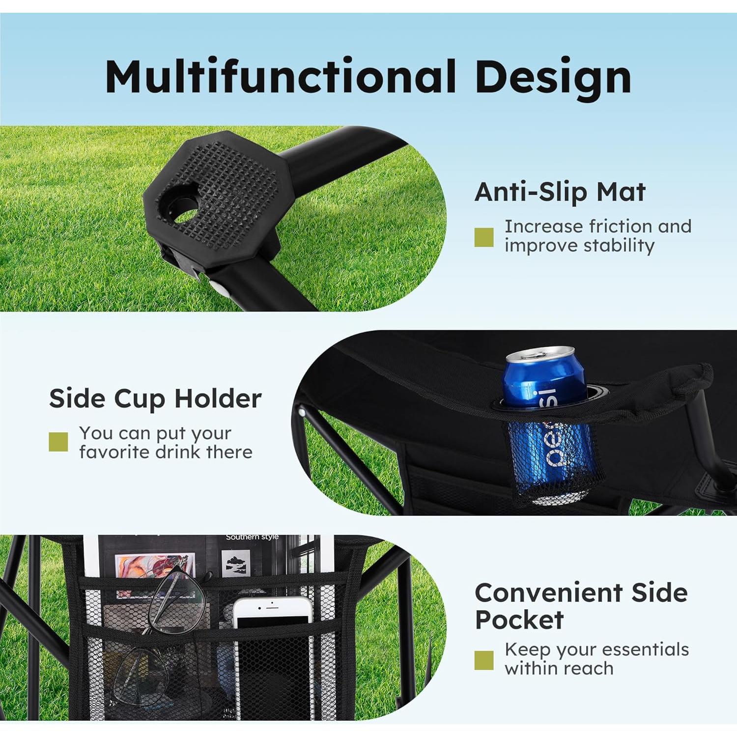 Silla de Camping Alpha Camp 2 Pack con Enfriador y Portavasos