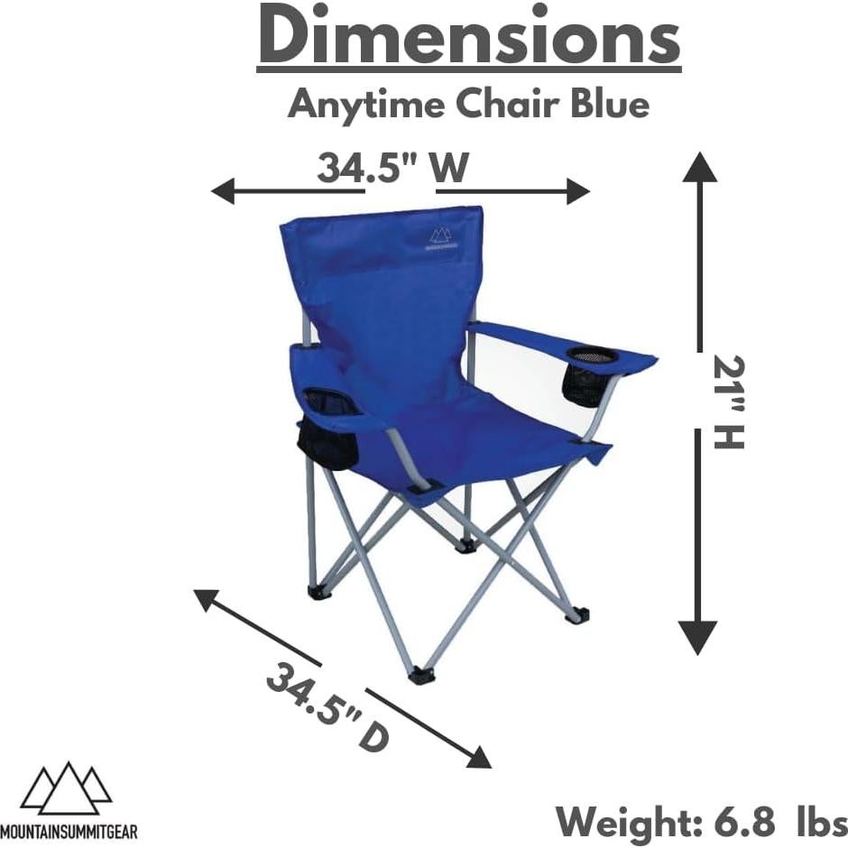 Silla Plegable de Camping Mountain Summit Gear Azul 136 kg