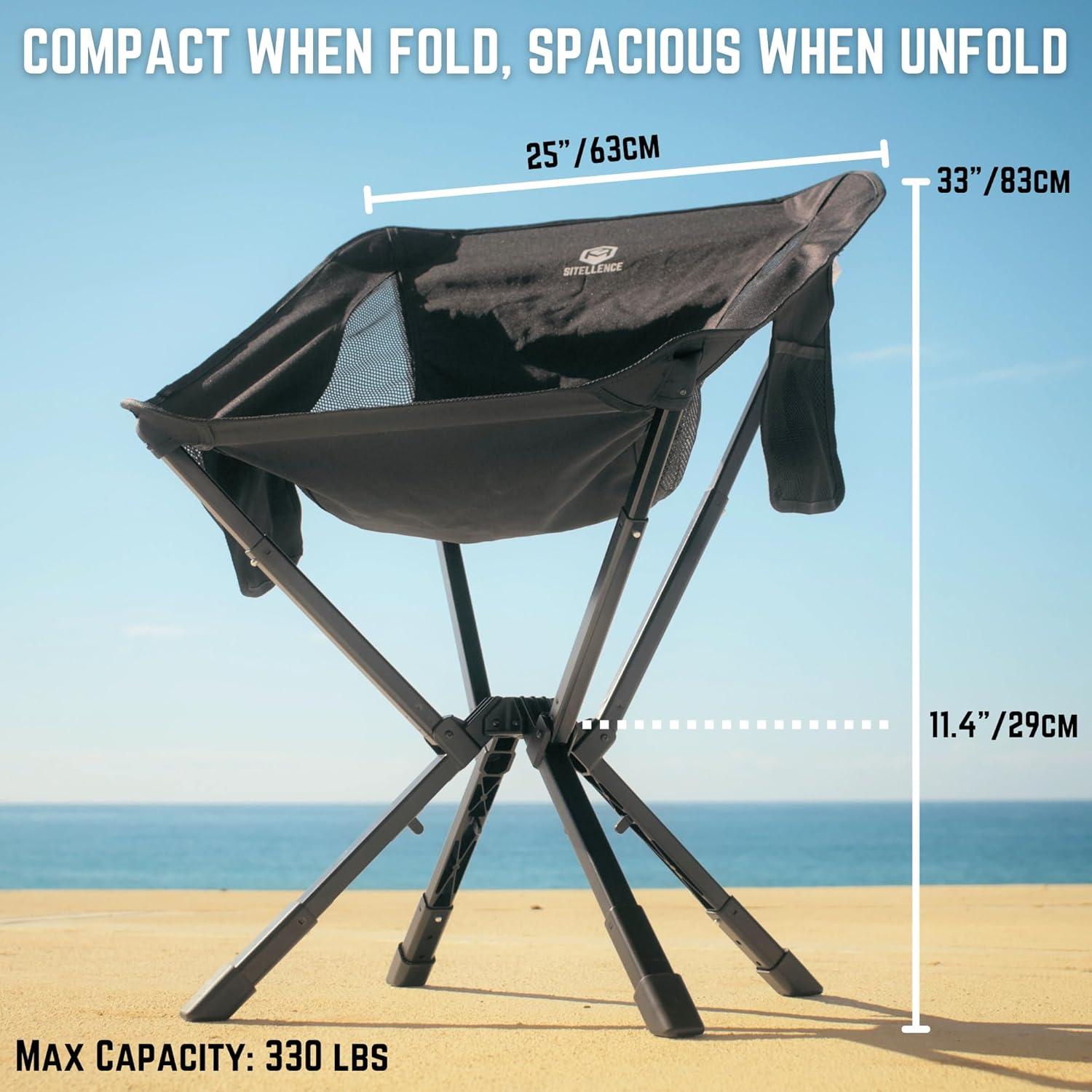 Silla de Camping Plegable Sitellence ADJ-S2 Altura Ajustable 150kg