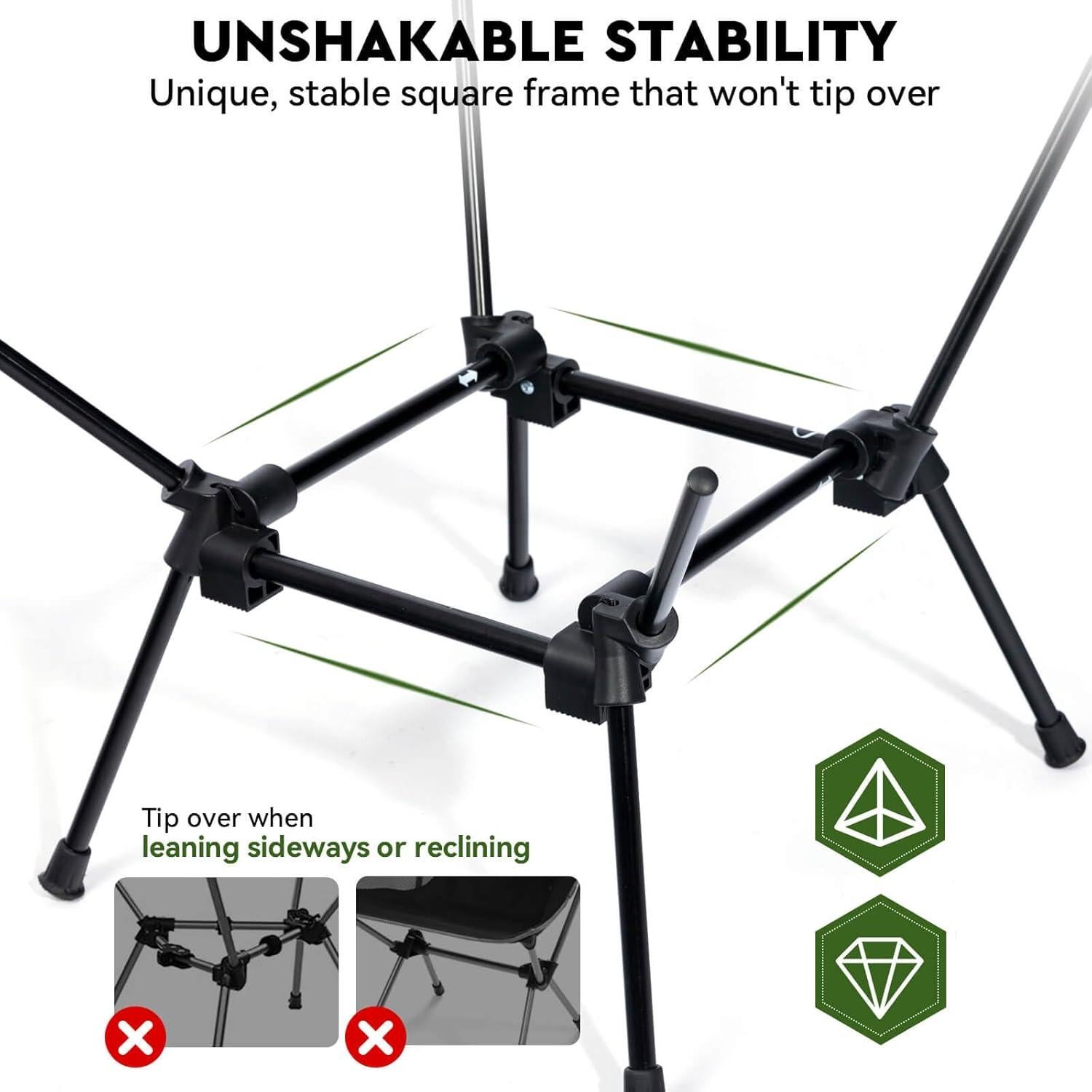 Silla de Camping Plegable Oragati Rec-a1 Negra Ajustable