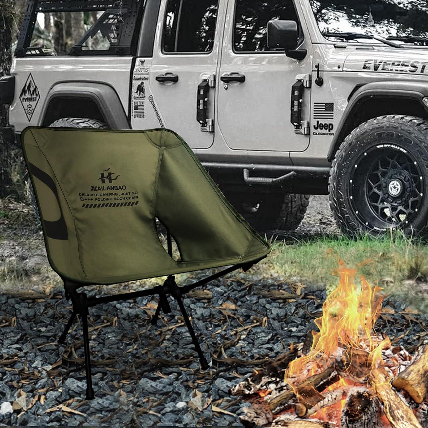 Silla de Camping Plegable Hailanbao HLB0310 Verde Ranger 150kg