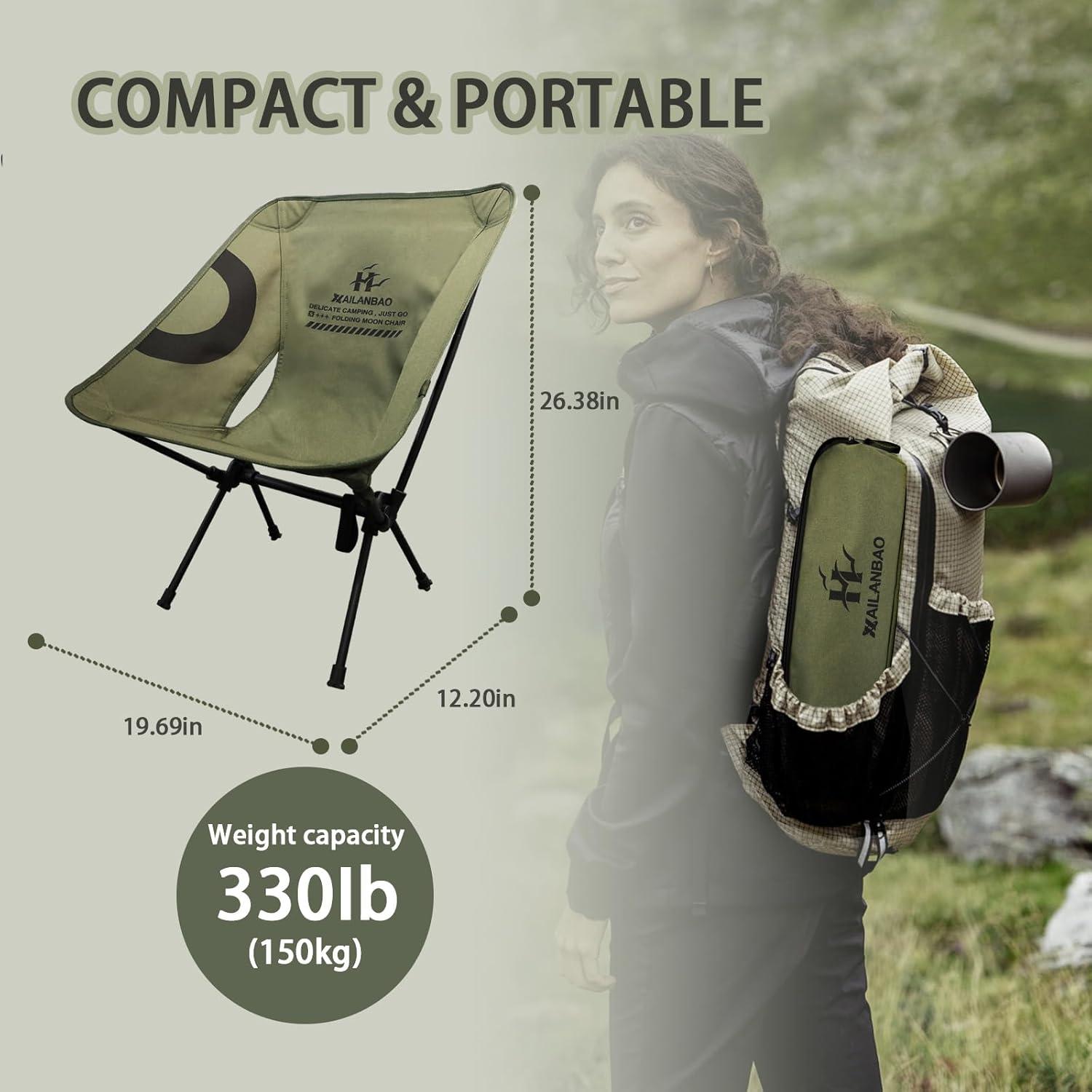 Silla de Camping Plegable Hailanbao HLB0310 Verde Ranger 150kg