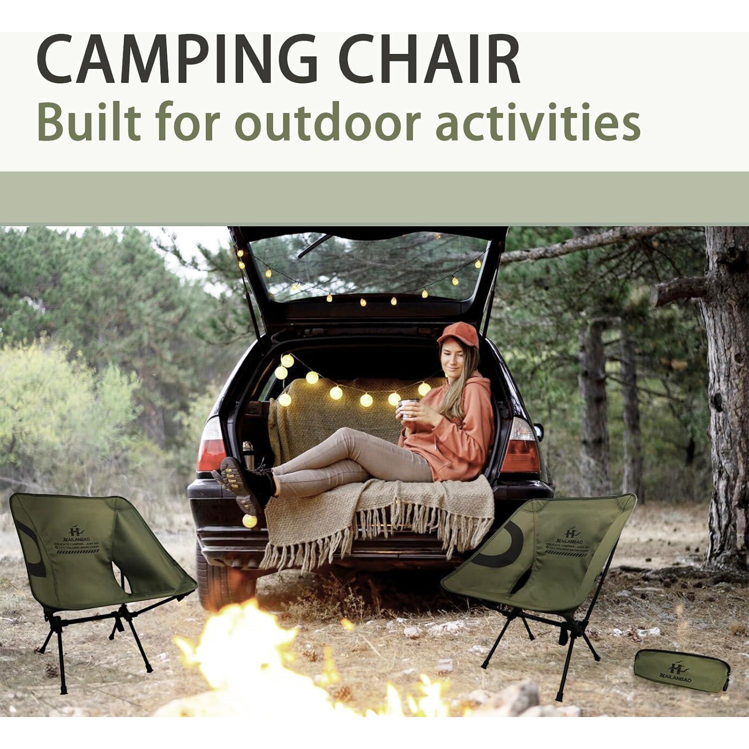 Silla de Camping Plegable Hailanbao HLB0310 Verde Ranger 150kg