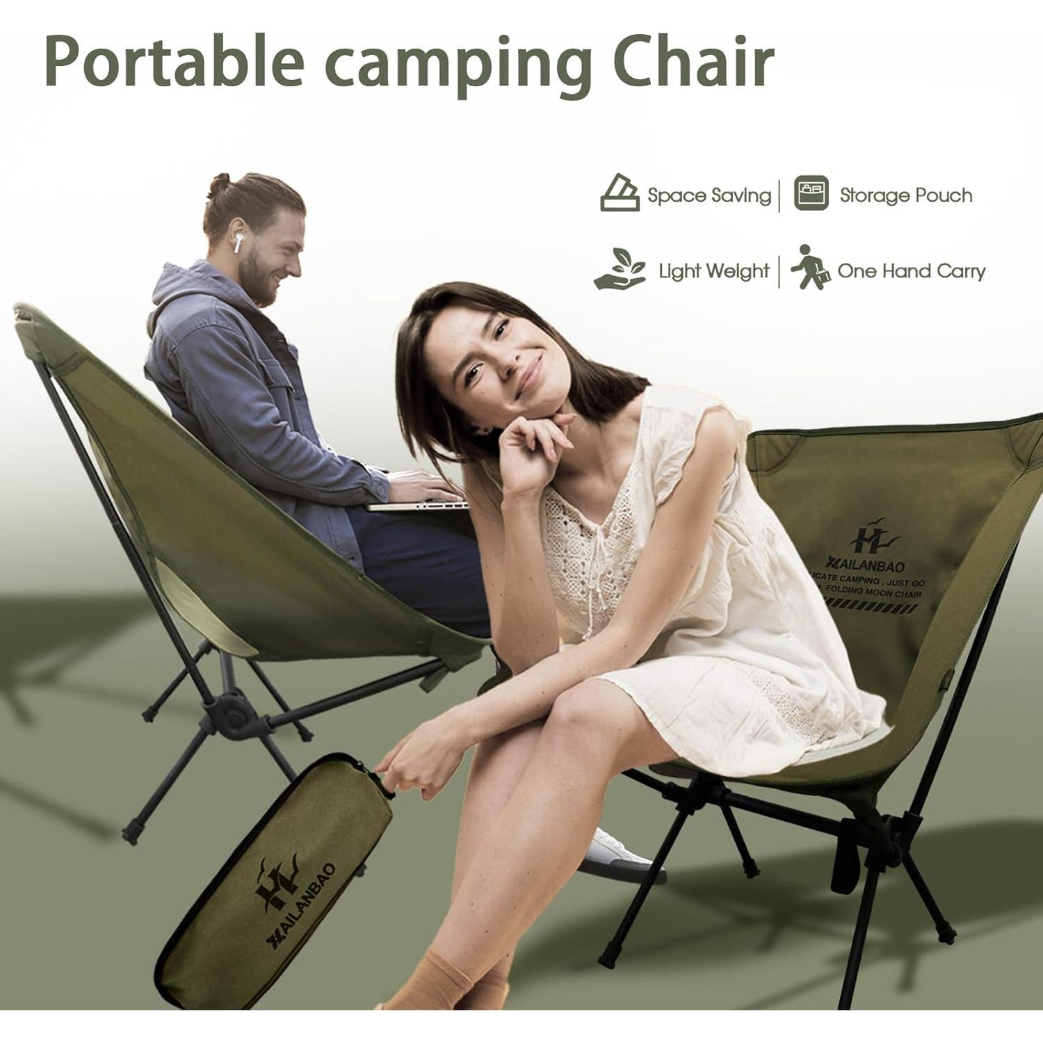 Silla de Camping Plegable Hailanbao HLB0310 Verde Ranger 150kg