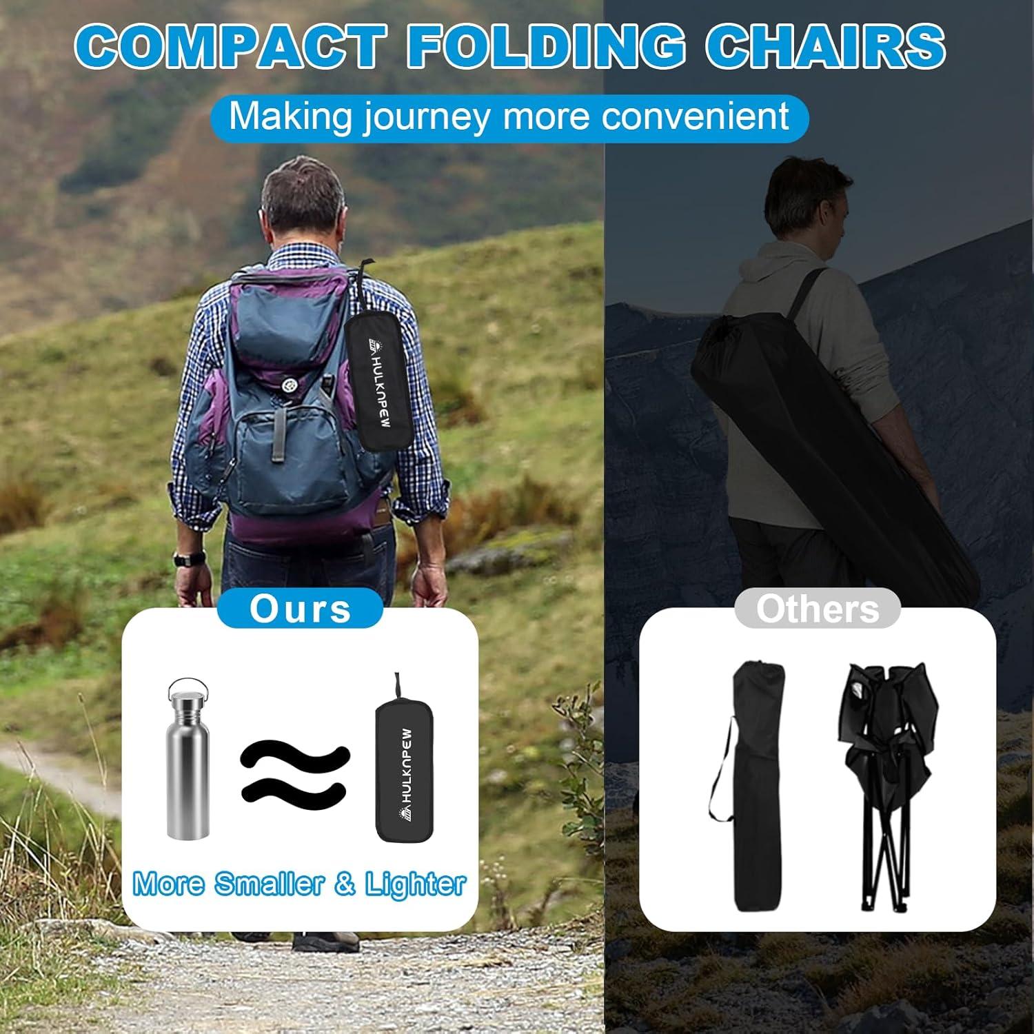 Silla de Camping Plegable HULKNPEW Ultraligera 1.57 kg
