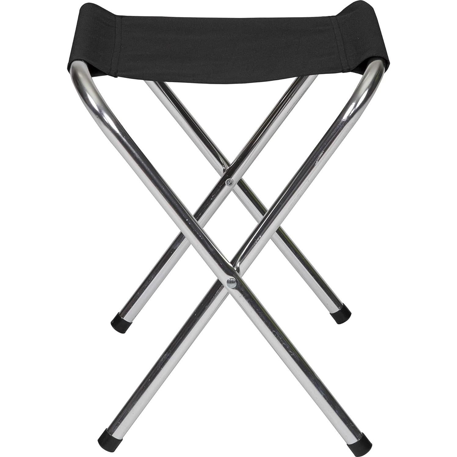 Taburete de Camping Plegable Stansport Aluminio Negro 90.72kg