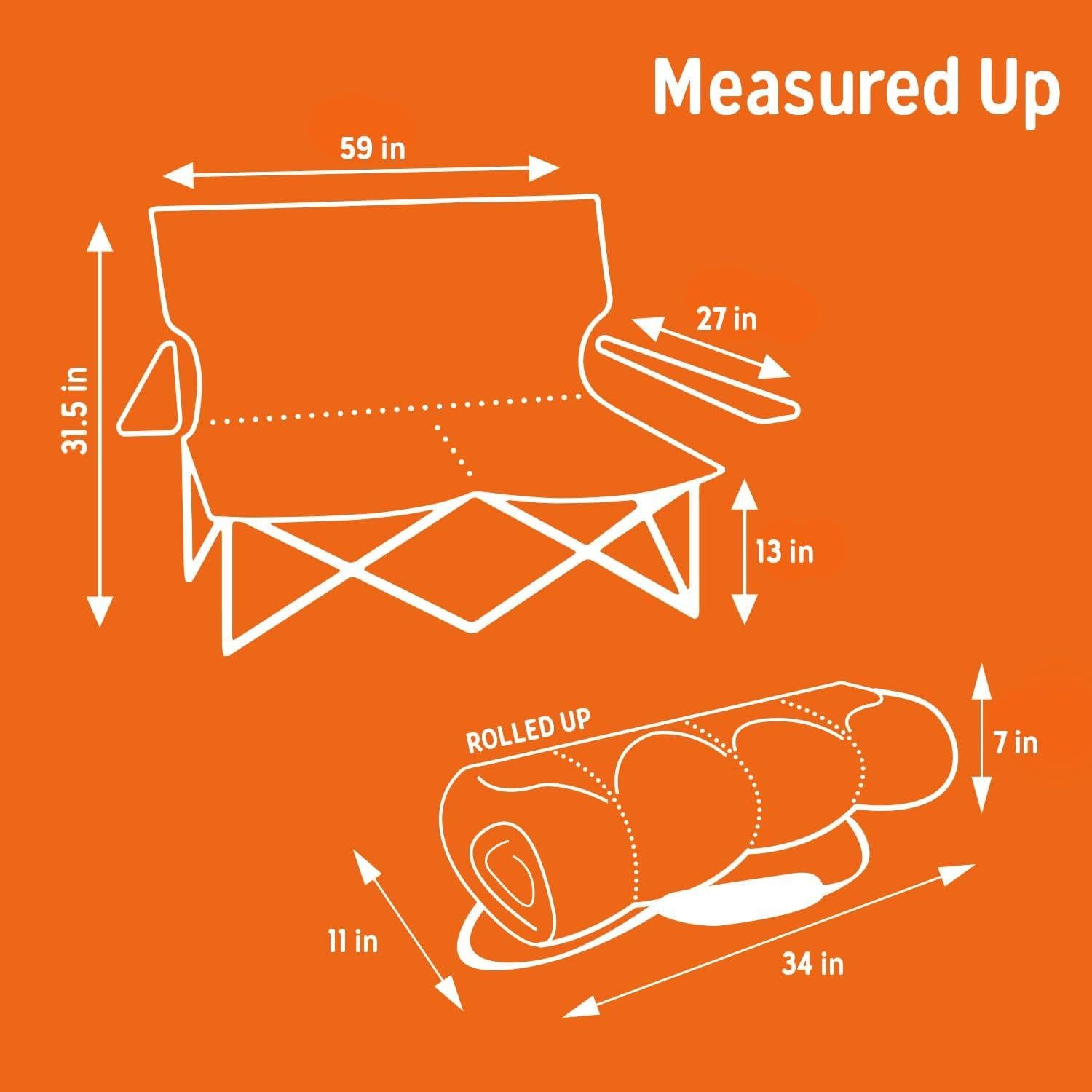 Sillón Loveseat Bajo Kelty para 2 Personas - Silla Plegable de Camping
