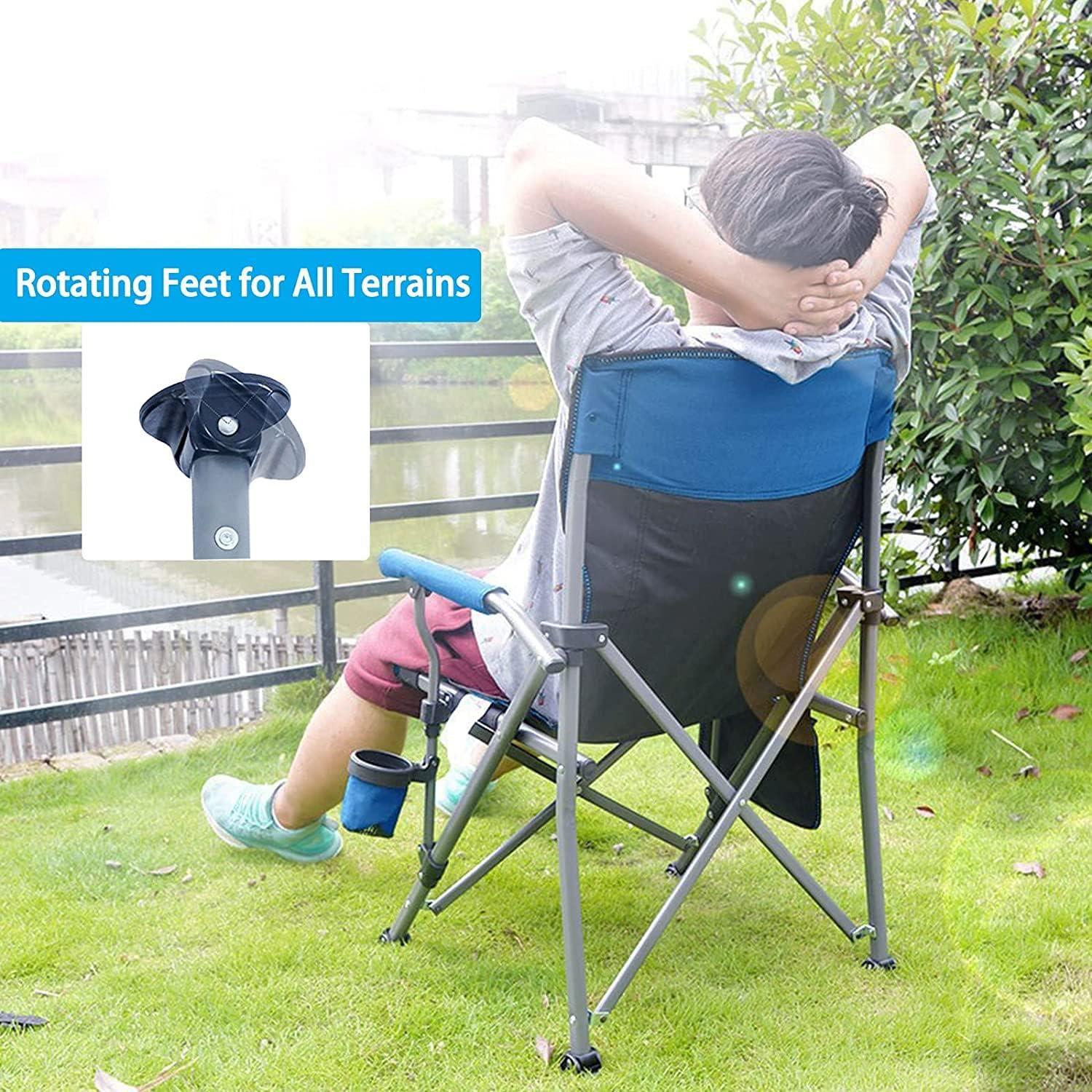 Silla de Camping Plegable Lamberia Gris Alta Resistencia 150kg