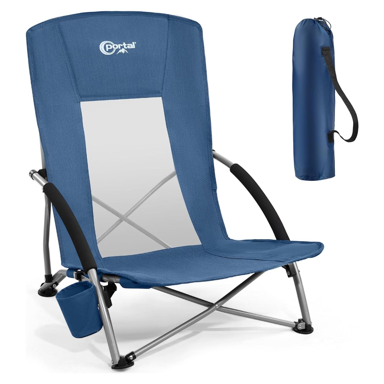 Sillas de Playa PORTAL Plegables para Adultos 136KG Respaldo Alto