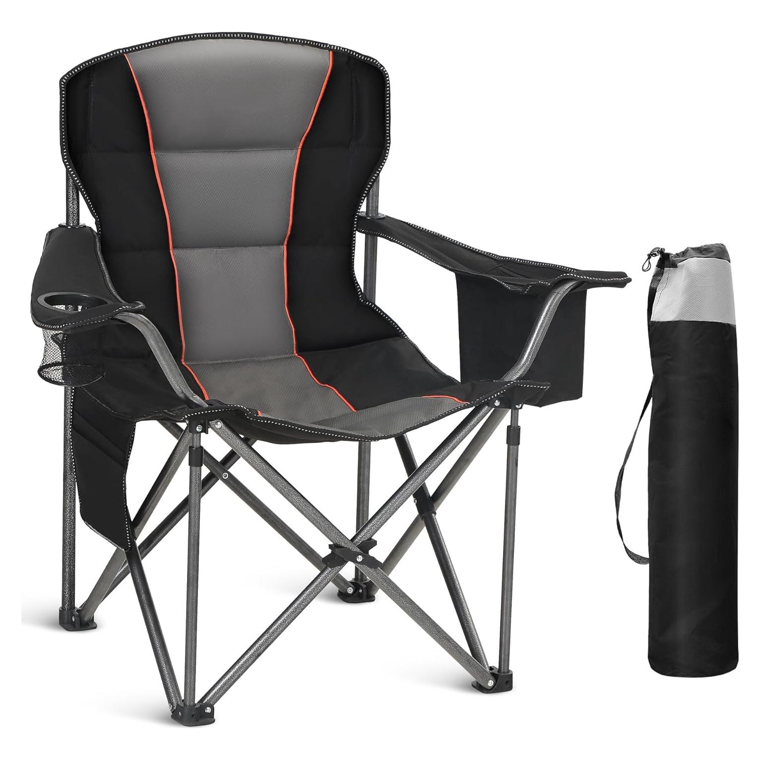 Silla de Camping Plegable HIGH POINT SPORTS 204 kg Negra