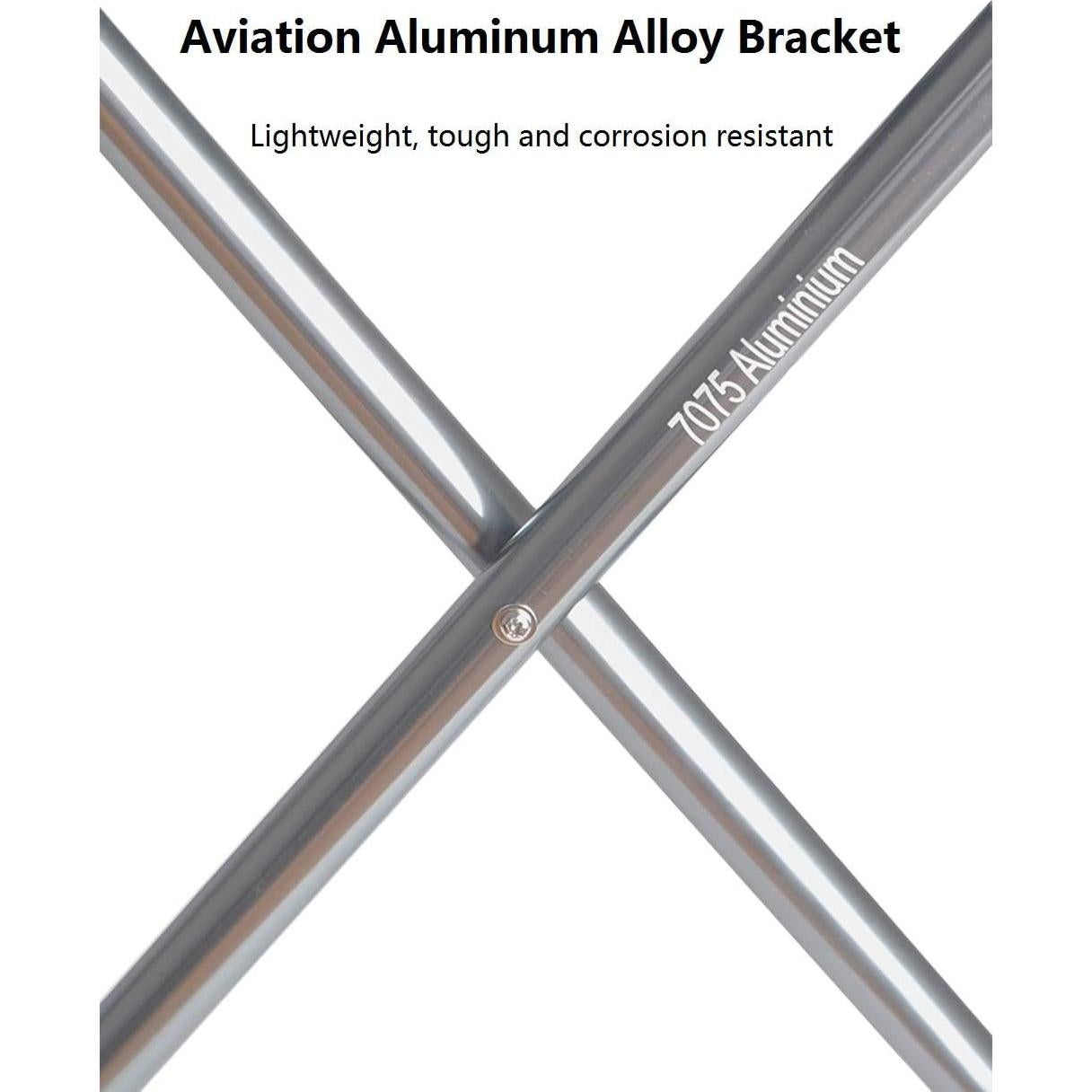 Camping Stool, 16in Tall Large Size Folding Stool with Carry Bag, Aluminum Alloy Bracket, 1.5lbs Lightweight, Load Capacity to 300lbs, for Travel, Hiking, BBQ, Fishing, Beach(Grey)