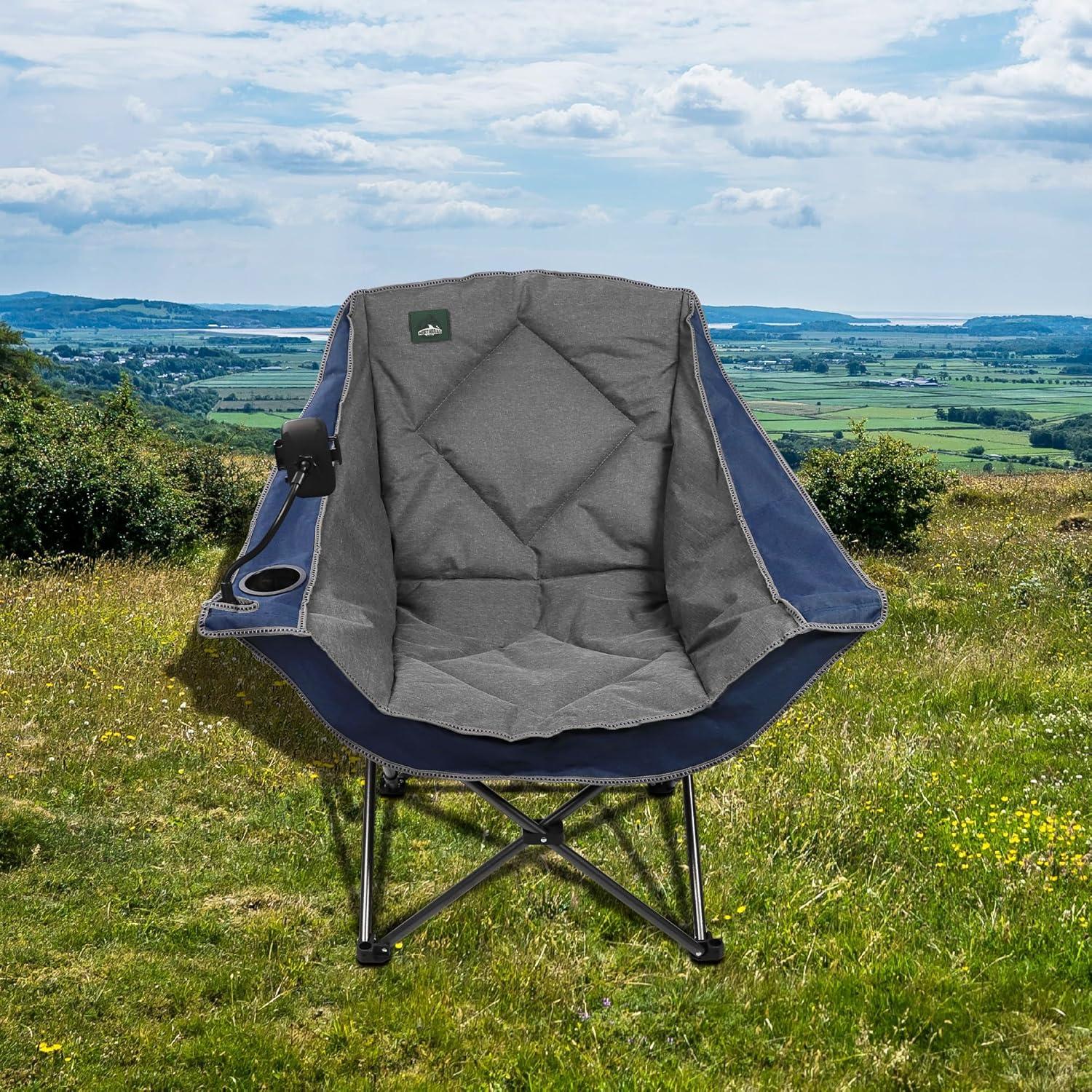 Silla de Camping Plegable Northroad Acolchada 136 kg Morado