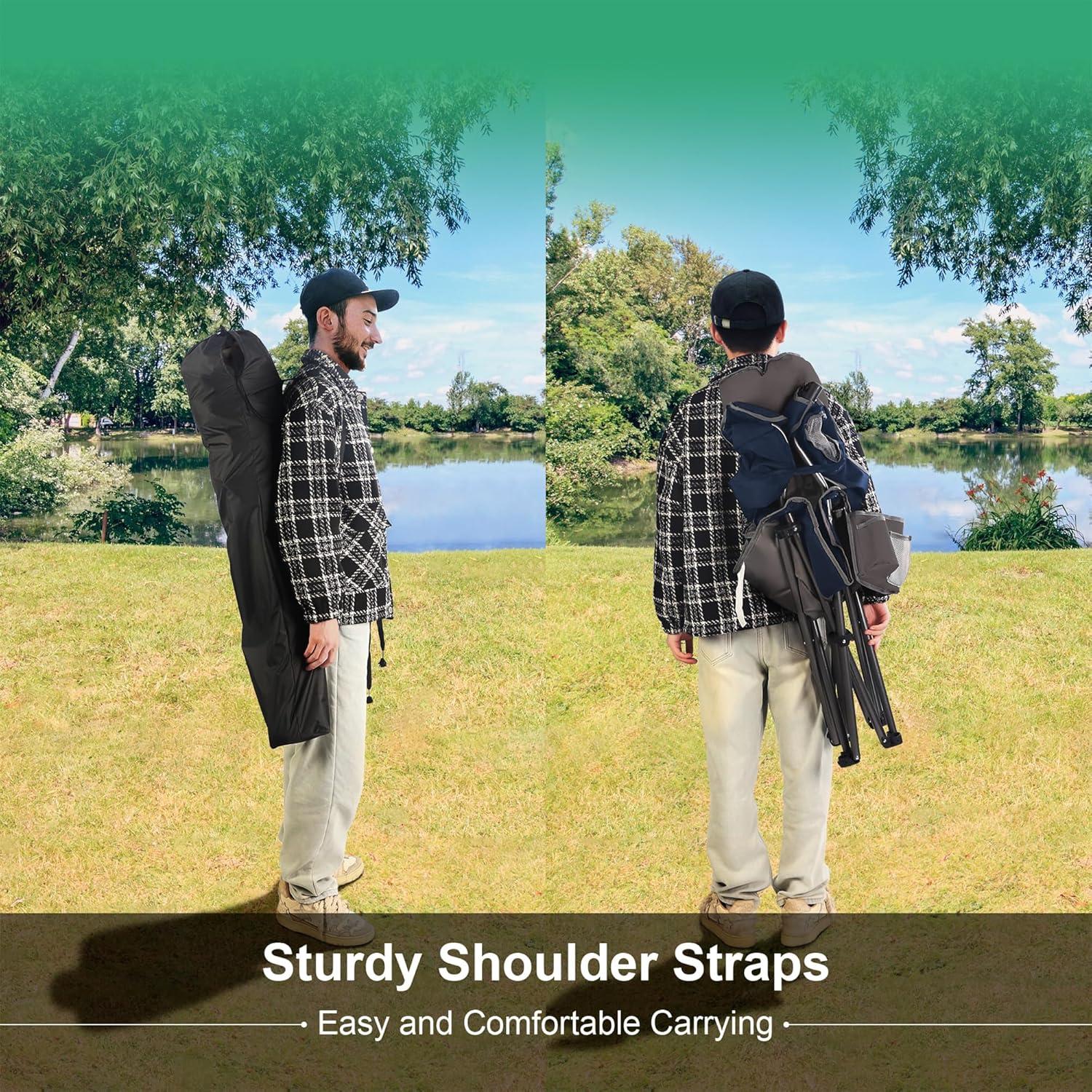 Silla de Camping Plegable Northroad Acolchada 158.76 kg Azul