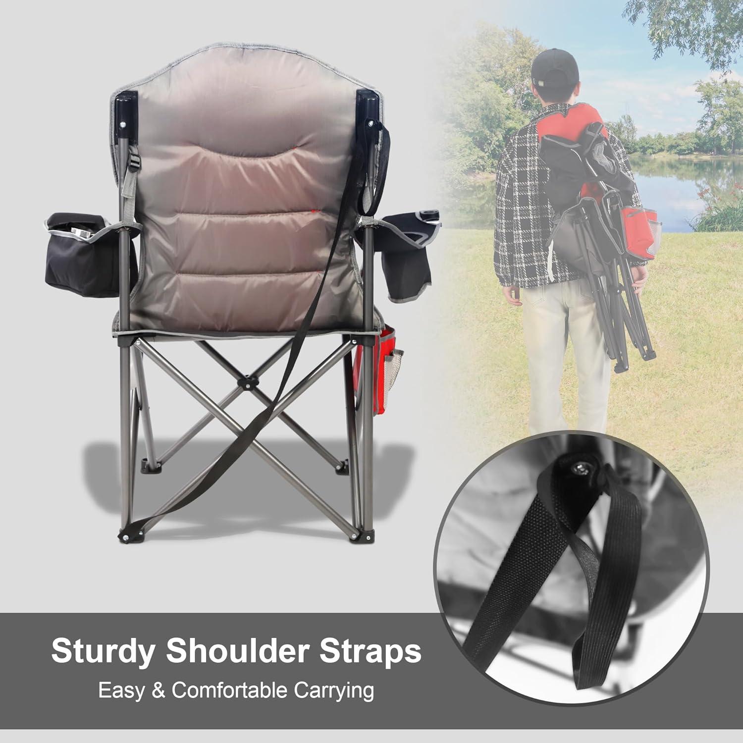 Silla de Camping Plegable Northroad Acolchada 158.76 kg Azul