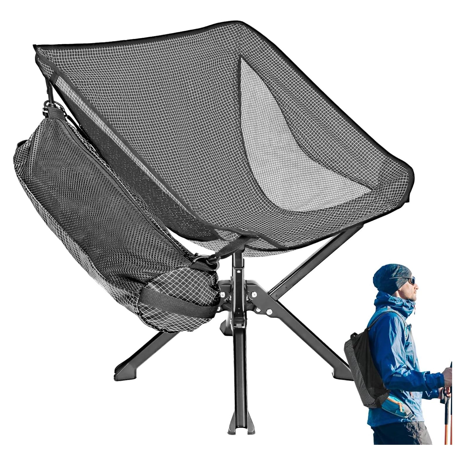 Silla de Camping Plegable UNITON Ultra Ligera 136 kg Negra