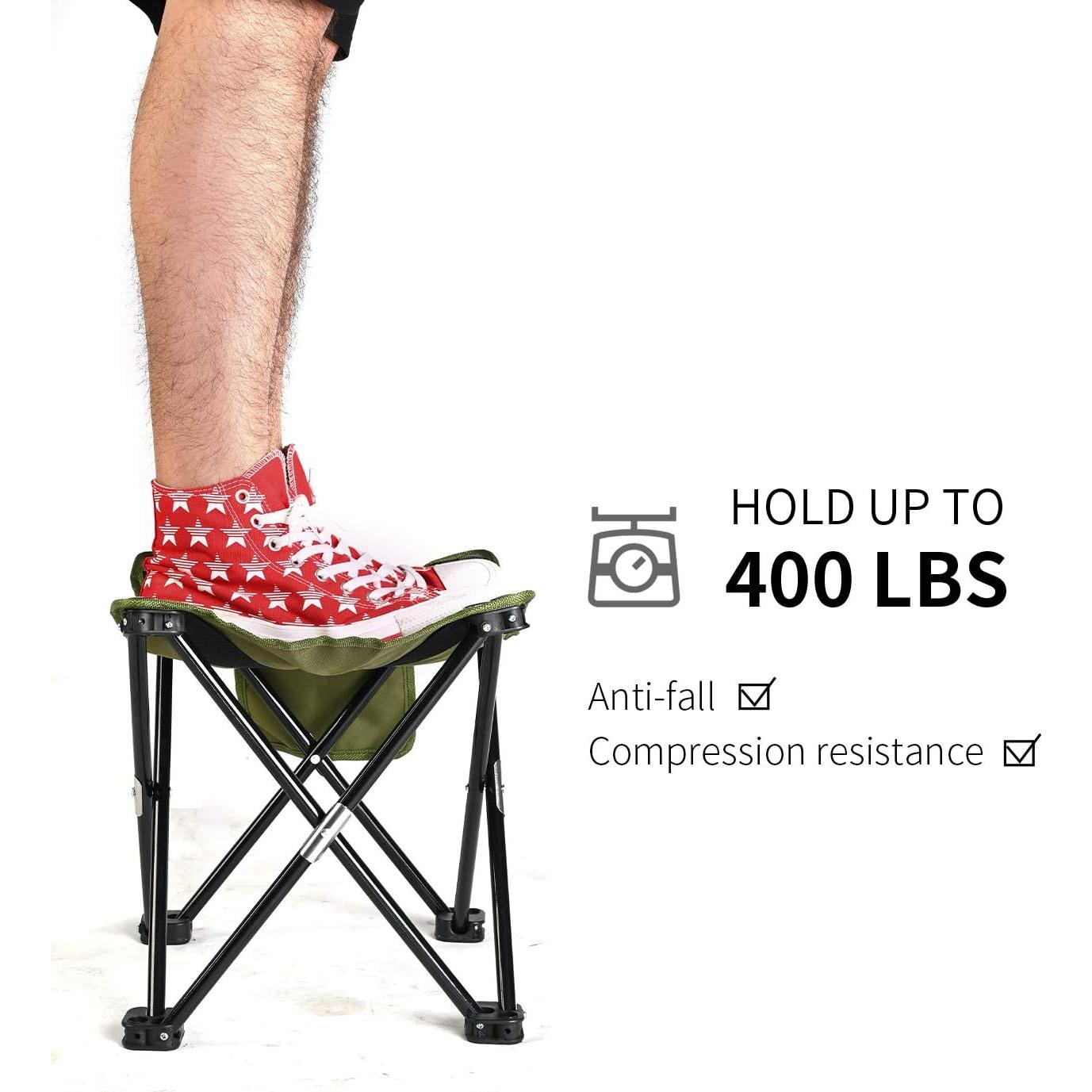 Roptat 2 Pack Camping Stool,Portable Folding Compact Lightweight Stool Seat for Camping Fishing Hiking Gardening Outdoor Walking Backpacking Travelling and Beach with Carry Bag