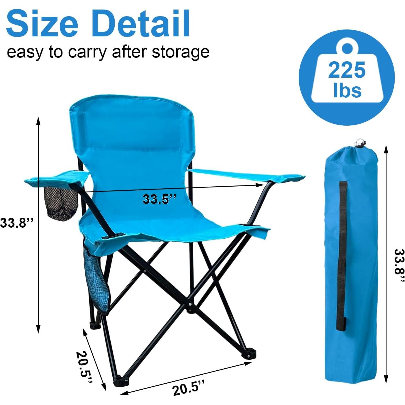 Silla de Camping Plegable SAILARY Azul 102kg Impermeable