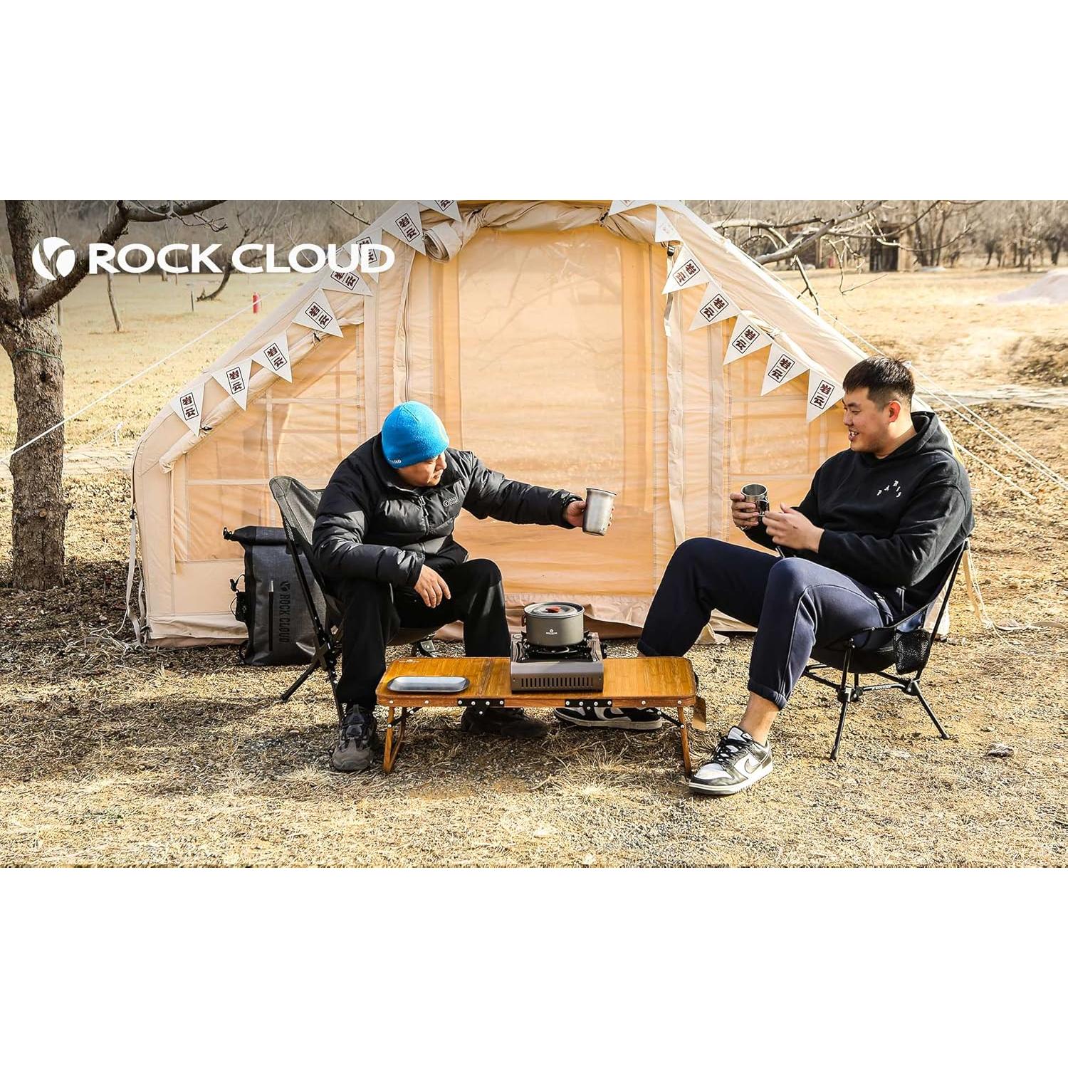 Silla de Camping Plegable Rock Cloud Charles 2pz Negra Ultraligera