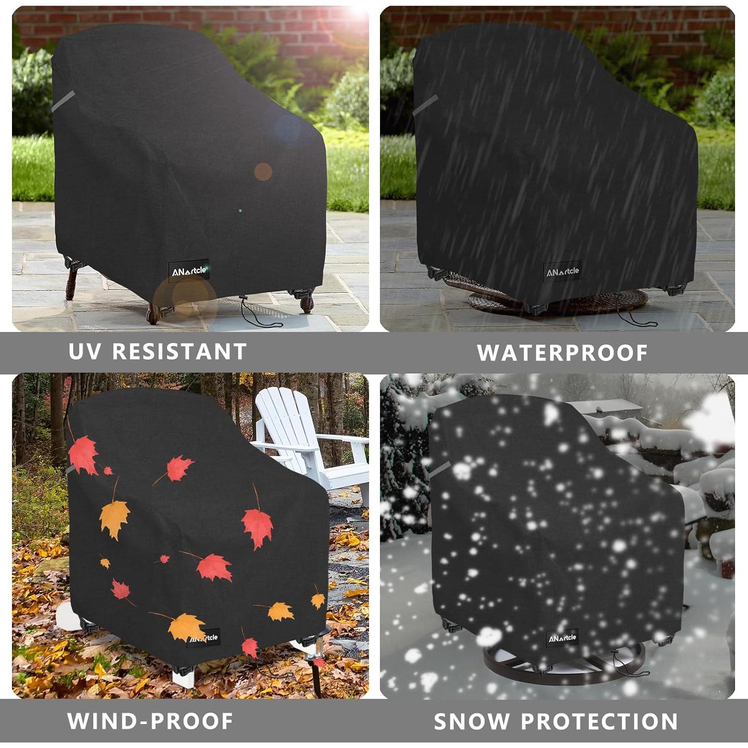 Cubierta de Silla Mecedora Freestyle ANartcle Negra 66x69x86 cm