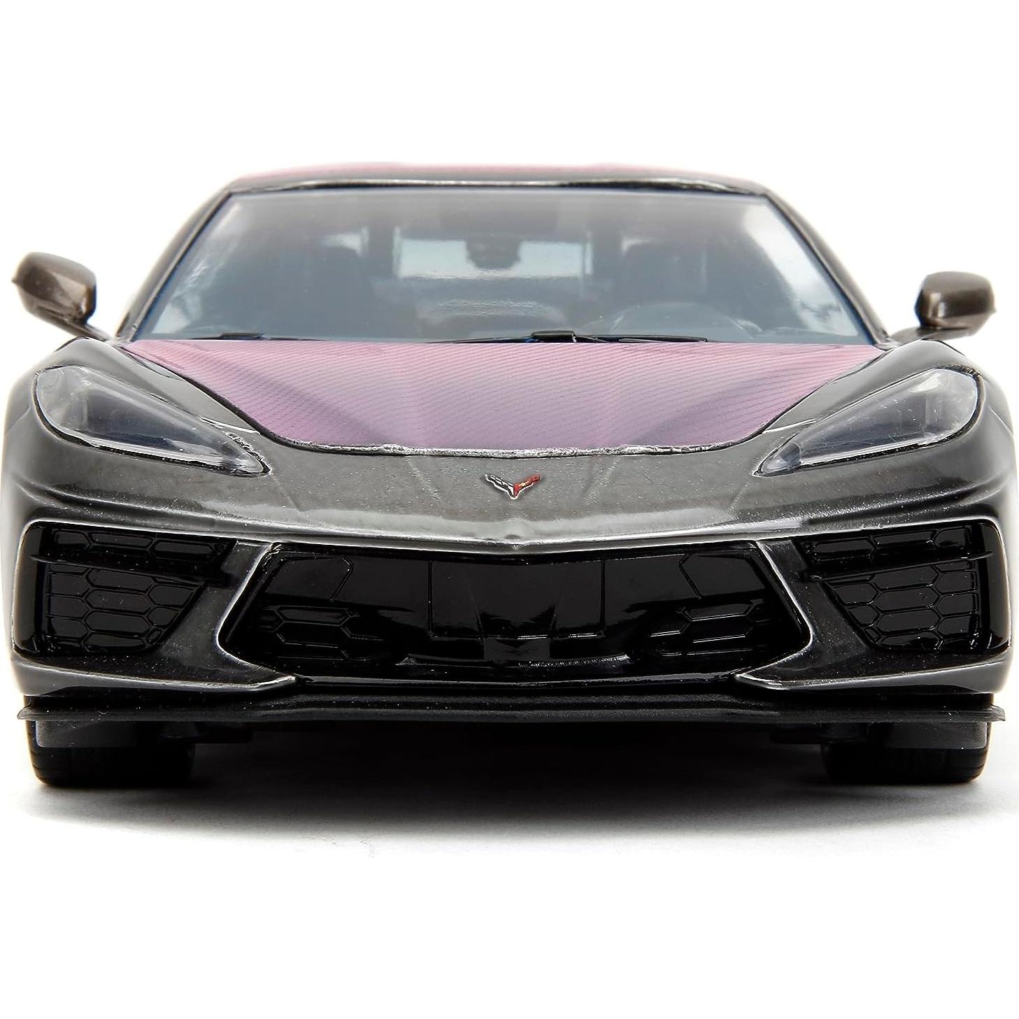 Coche Die-Cast Jada Toys 2020 Chevy Corvette 1:24 Gris/Rosa