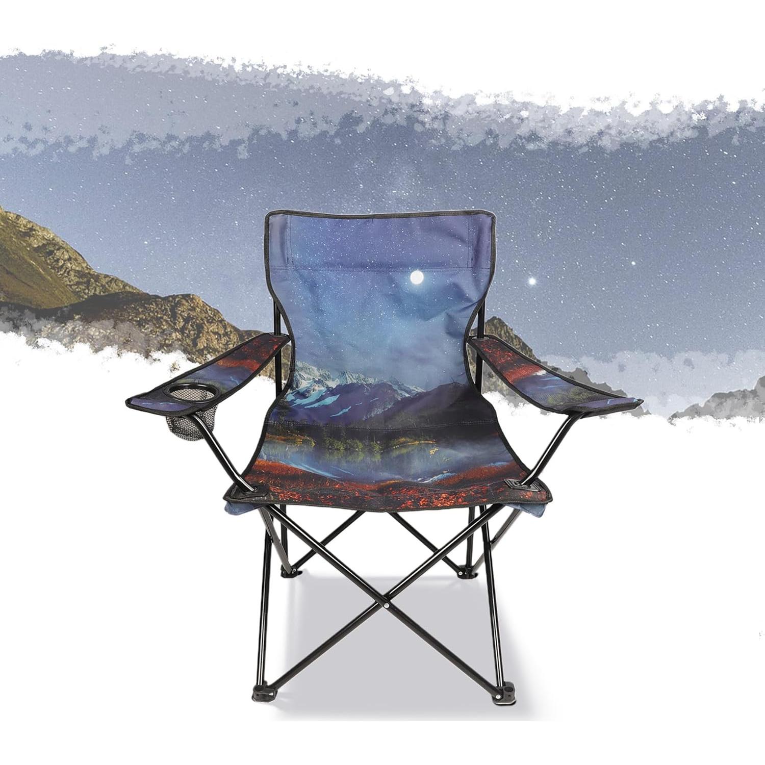 Sillas de Camping Plegables LANMOUNTAIN - 2 Paquete Azul Bruma