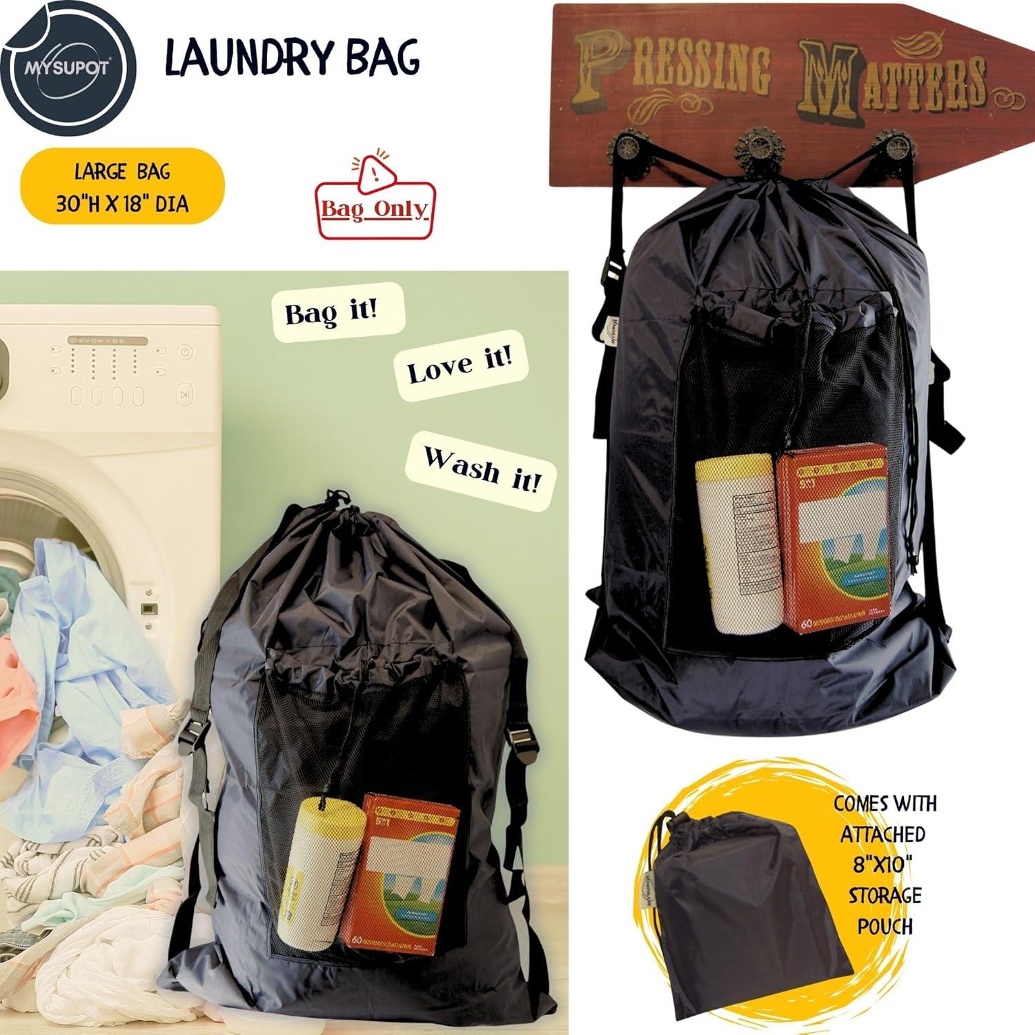 Bolsa de Mochila MYSUPOT Grande Negra para Sillas de Playa