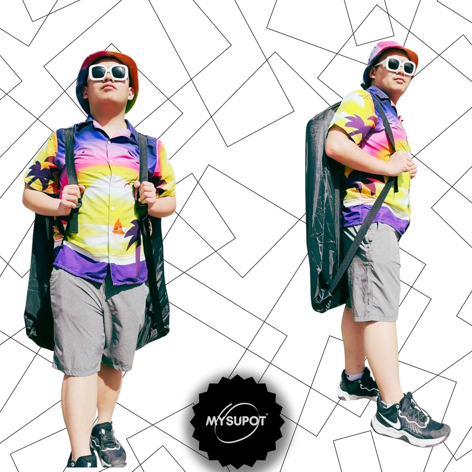 Bolsa de Mochila MYSUPOT Grande Negra para Sillas de Playa