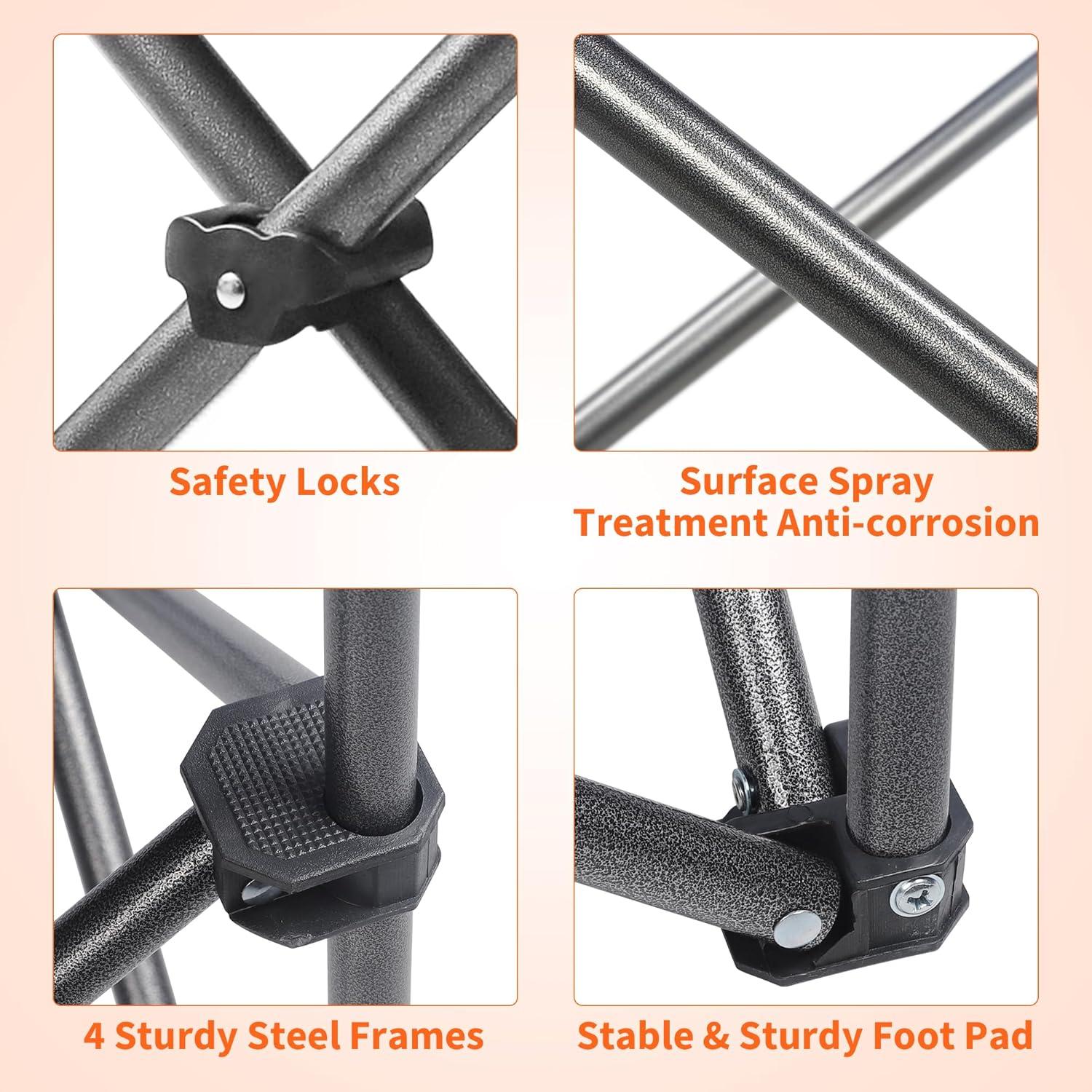 Paquete de 2 Sillas de Camping Acolchadas LANMOUNTAIN 181 kg